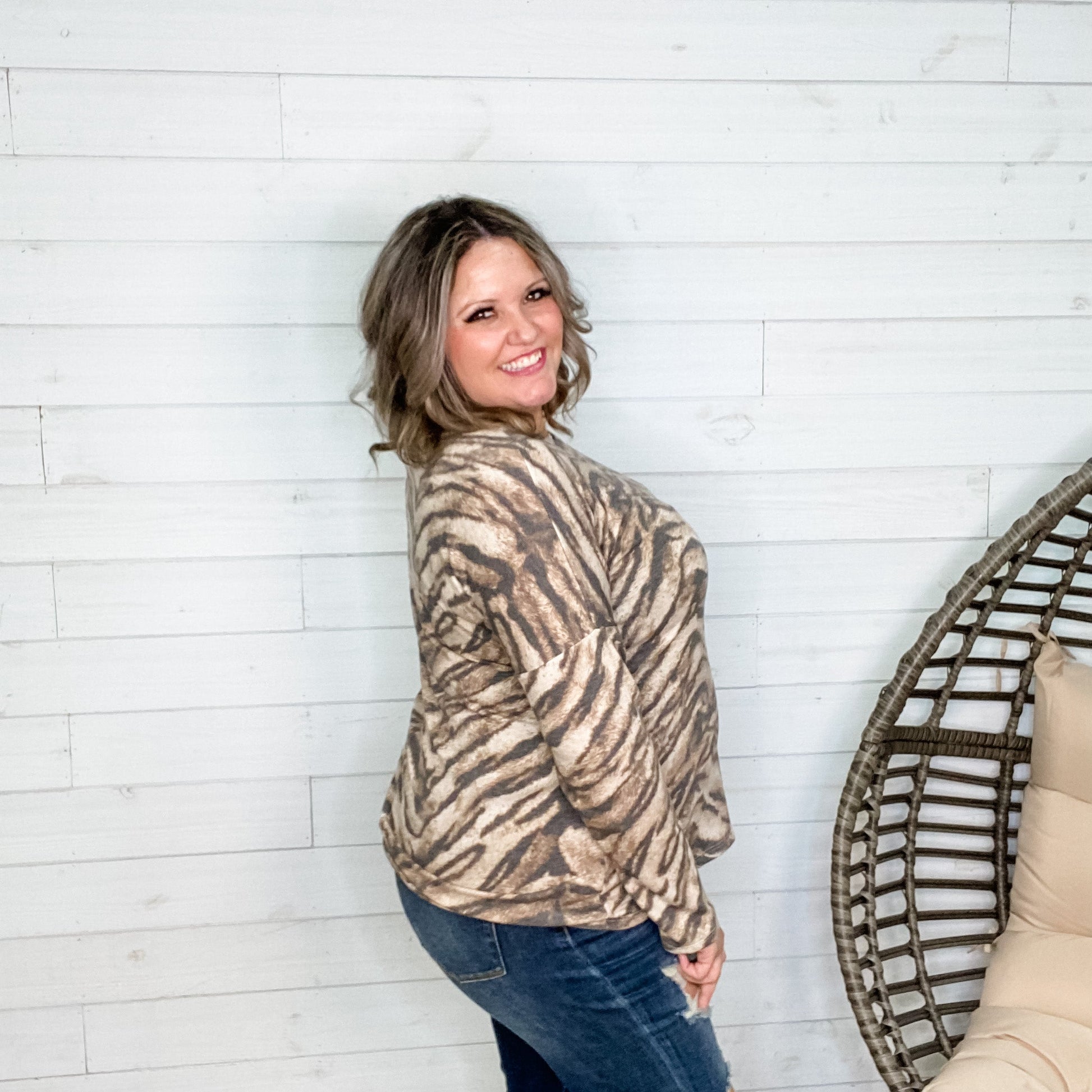 "Eloise" Long Sleeve Animal Print