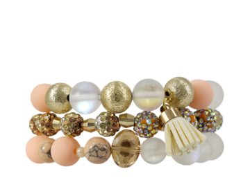 Erimish Extended Sizing Pave Beads & Druzy Bracelets (Multiple Colors)