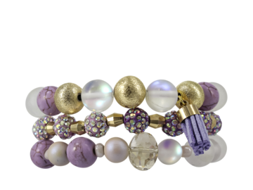 Erimish Extended Sizing Pave Beads & Druzy Bracelets (Multiple Colors)
