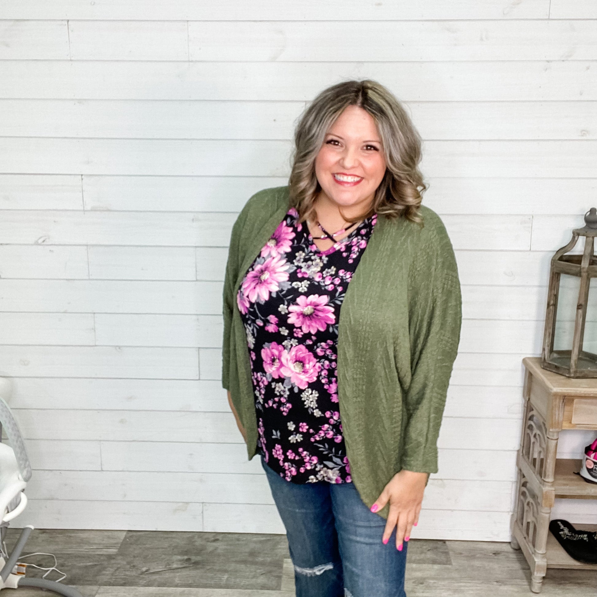 "Essential" 3/4 Sleeve Cardigan