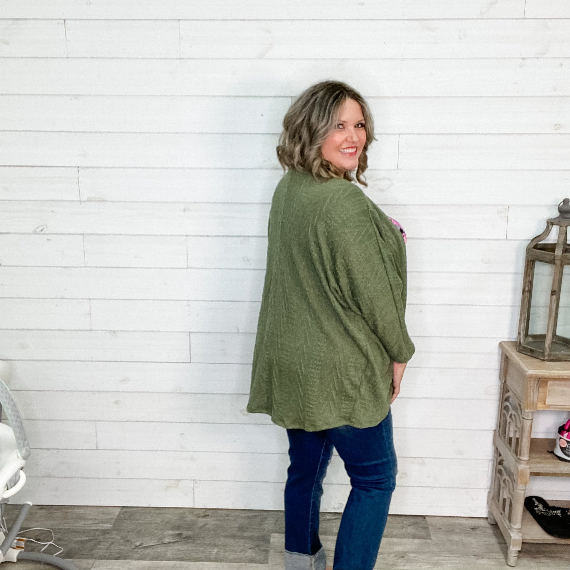 "Essential" 3/4 Sleeve Cardigan