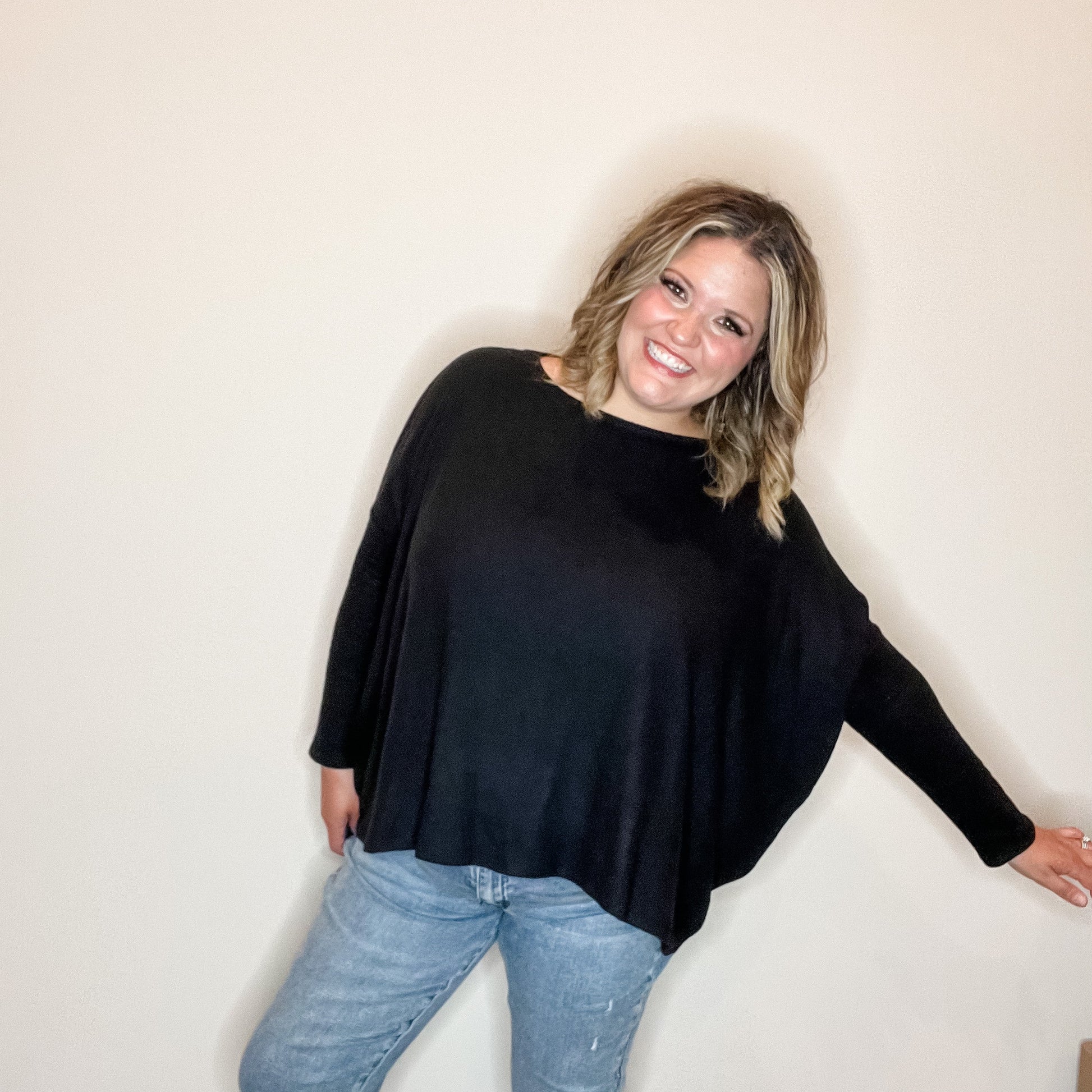 "Evolving" Boxy Long Sleeve Top