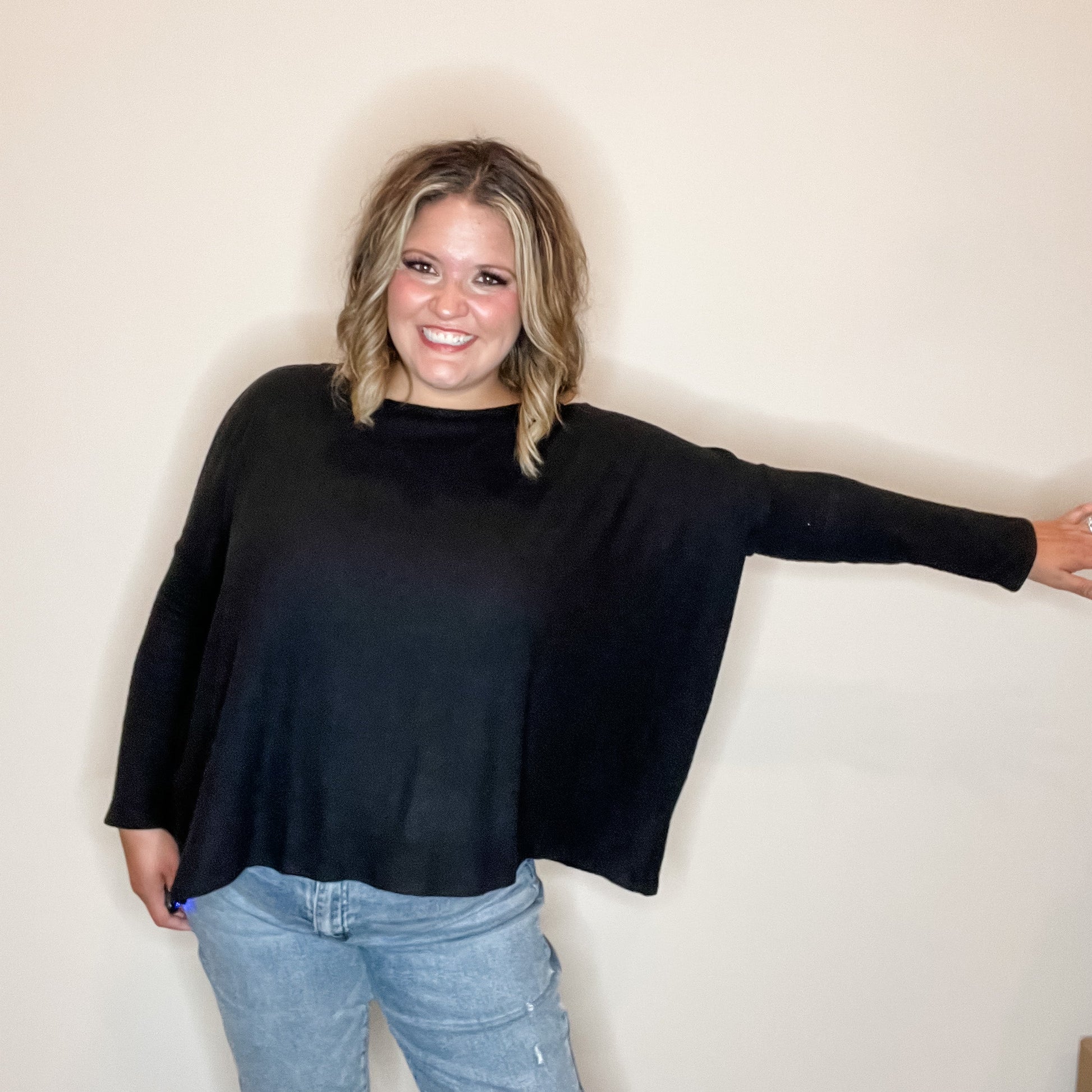 "Evolving" Boxy Long Sleeve Top