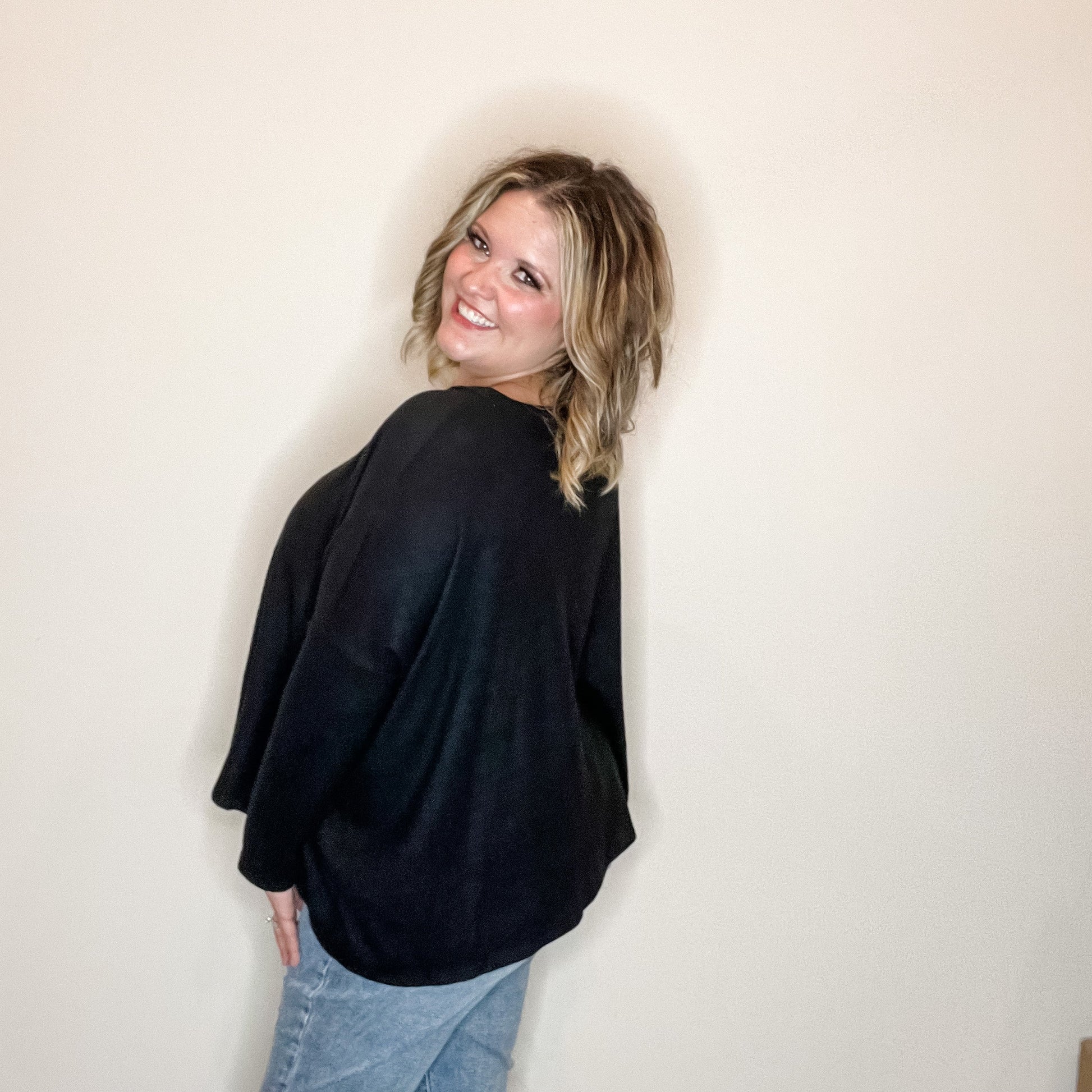 "Evolving" Boxy Long Sleeve Top