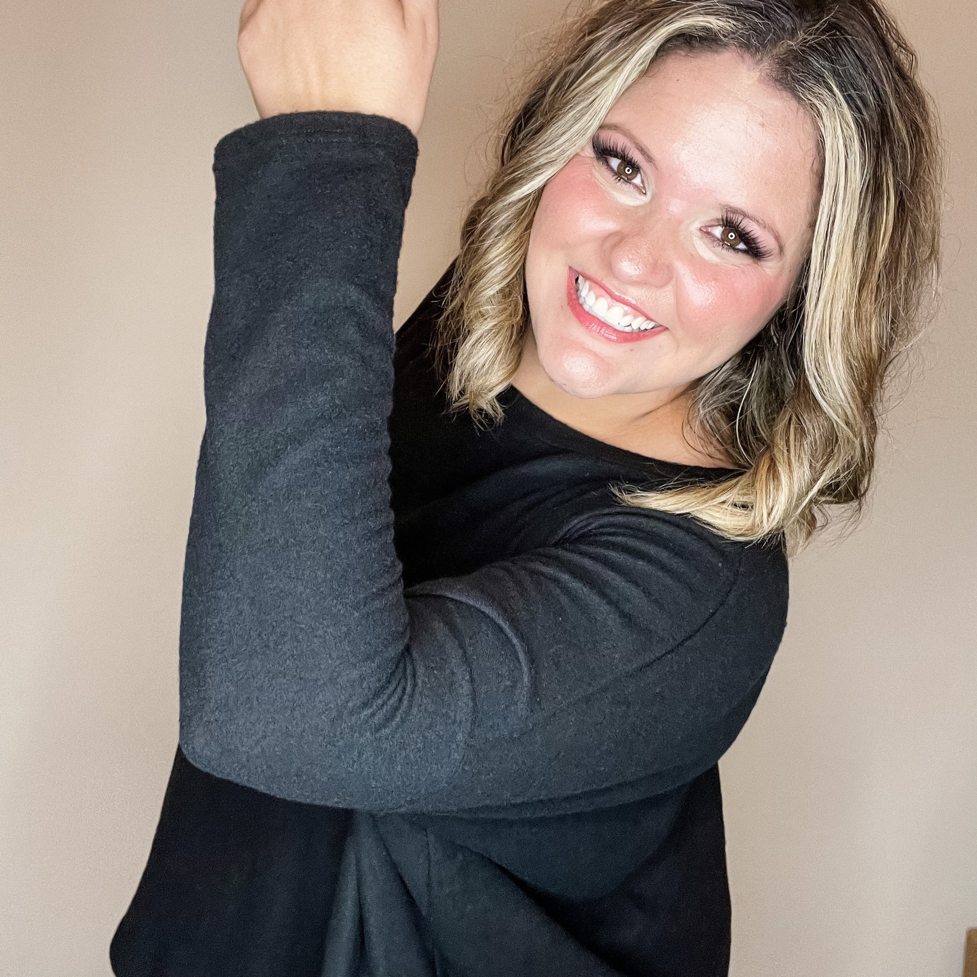 "Evolving" Boxy Long Sleeve Top