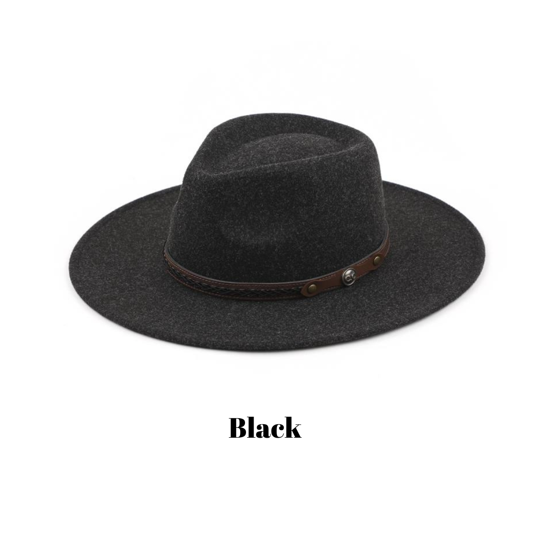 Felt Wide Brim Fashion Hat (Multiple Colors)