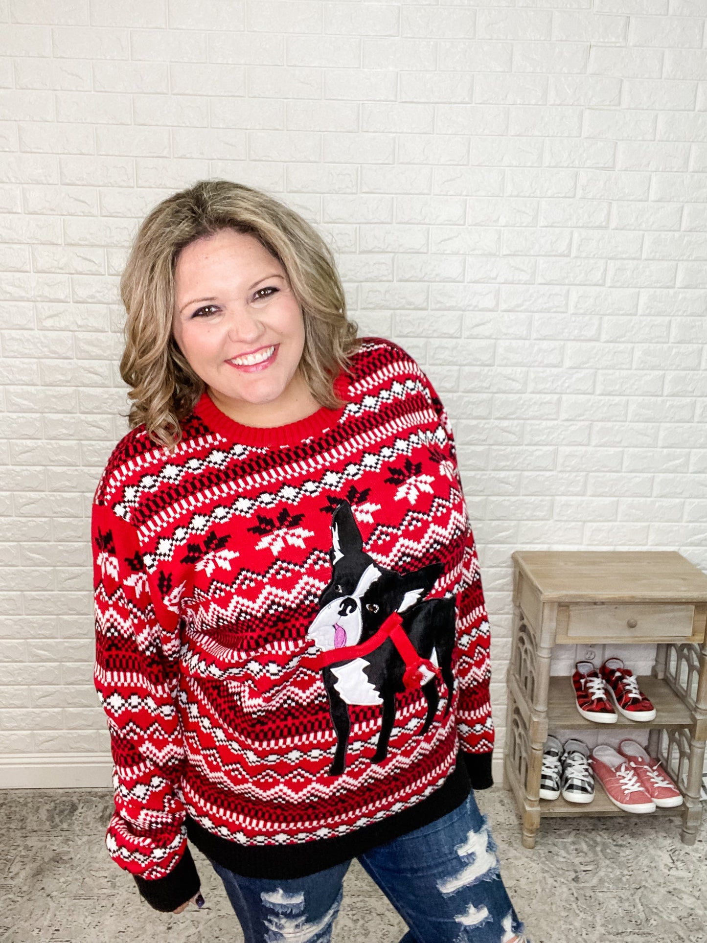 Frenchie / Boston Ugly Christmas Sweaters
