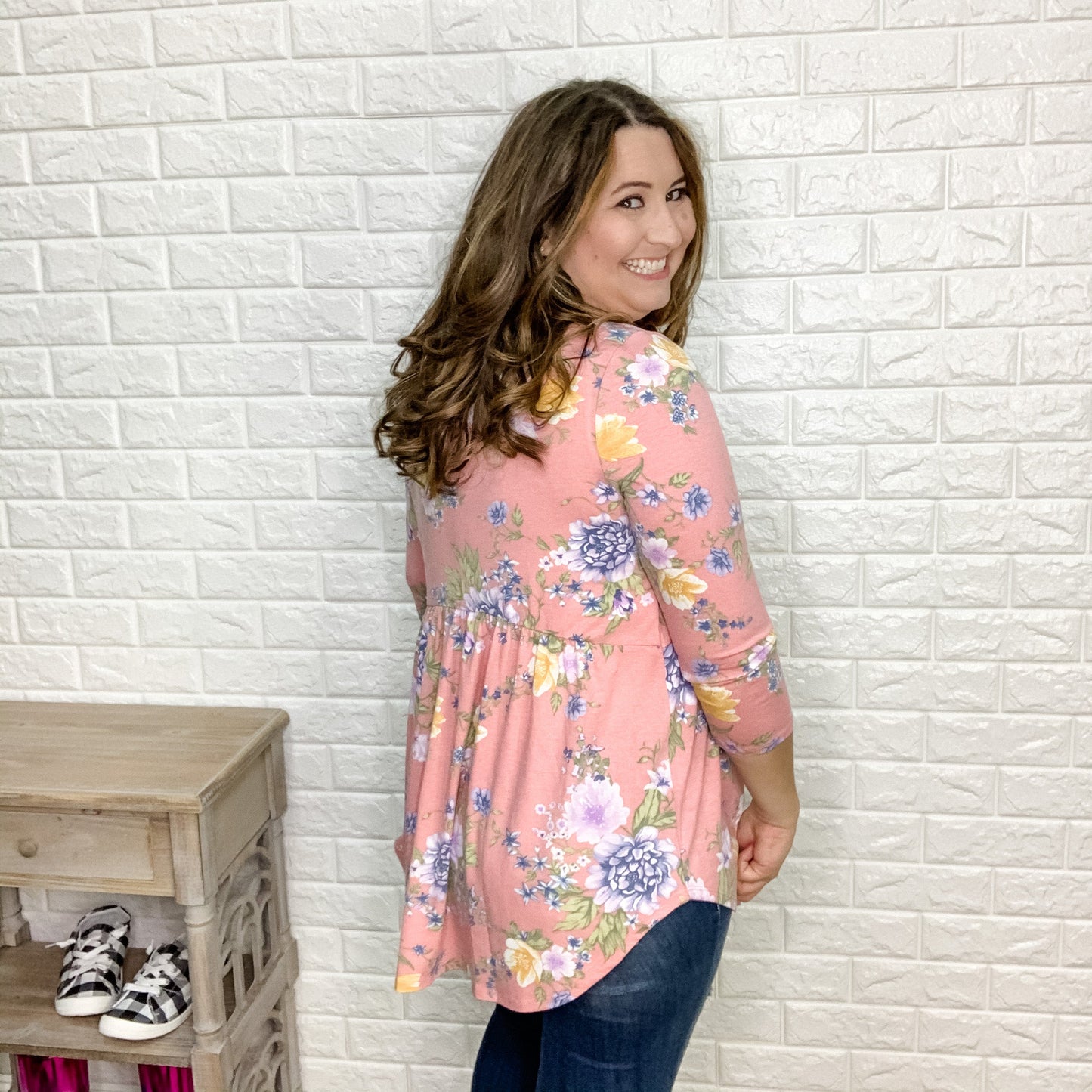 "Genevieve" Floral Babydoll Criss Cross