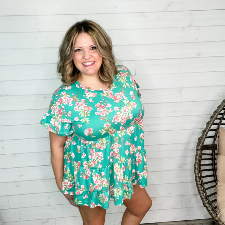 "Gertie" Ruffle Cap Sleeve Floral Babydoll