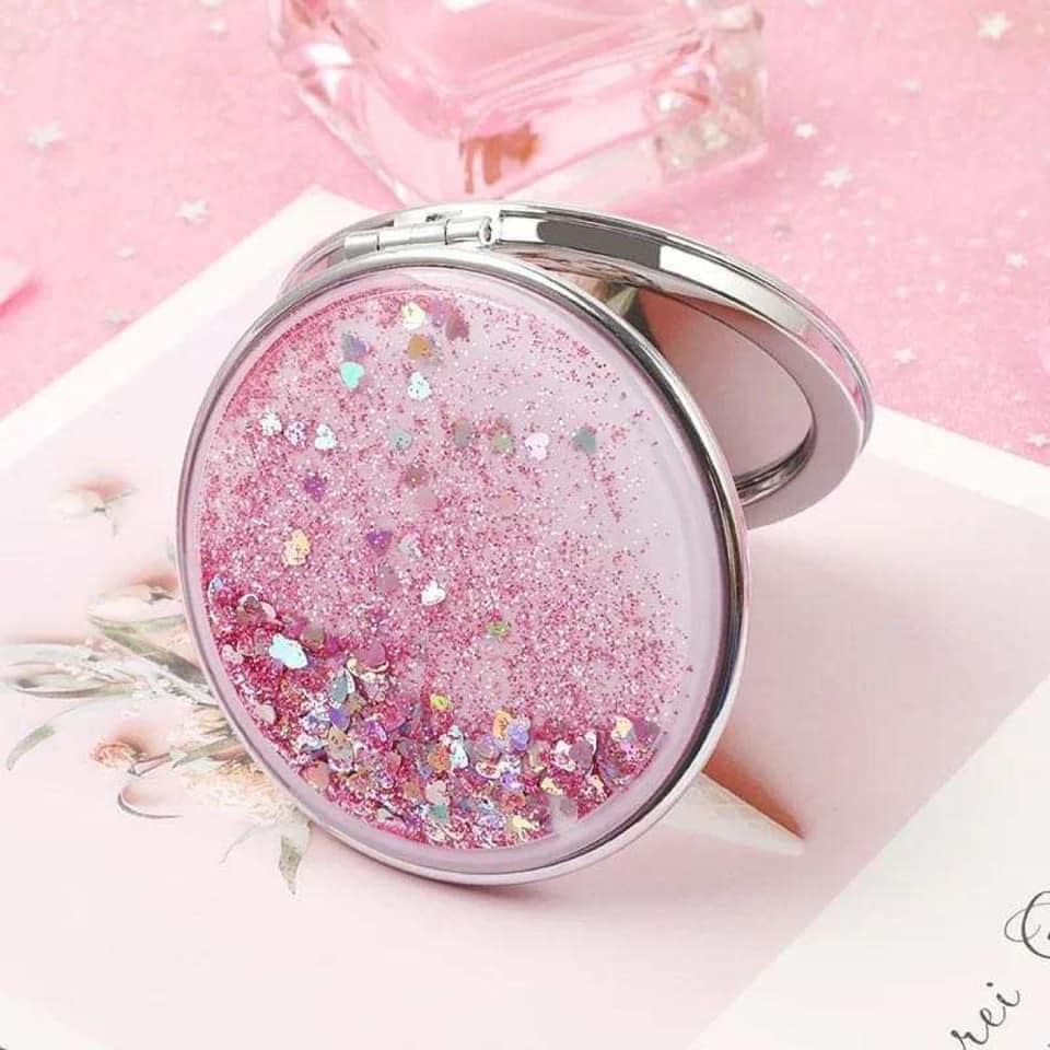 Glitter Compact Mirrors (Multiple Shapes & Colors)