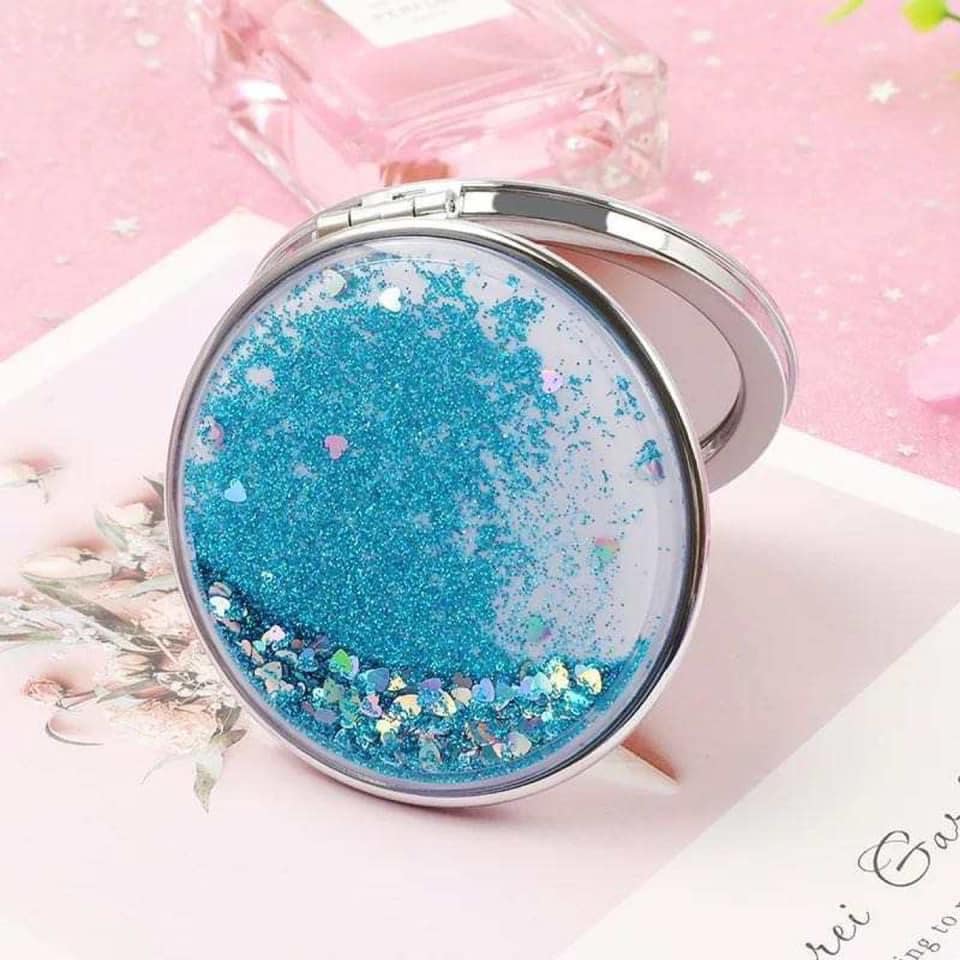 Glitter Compact Mirrors (Multiple Shapes & Colors)
