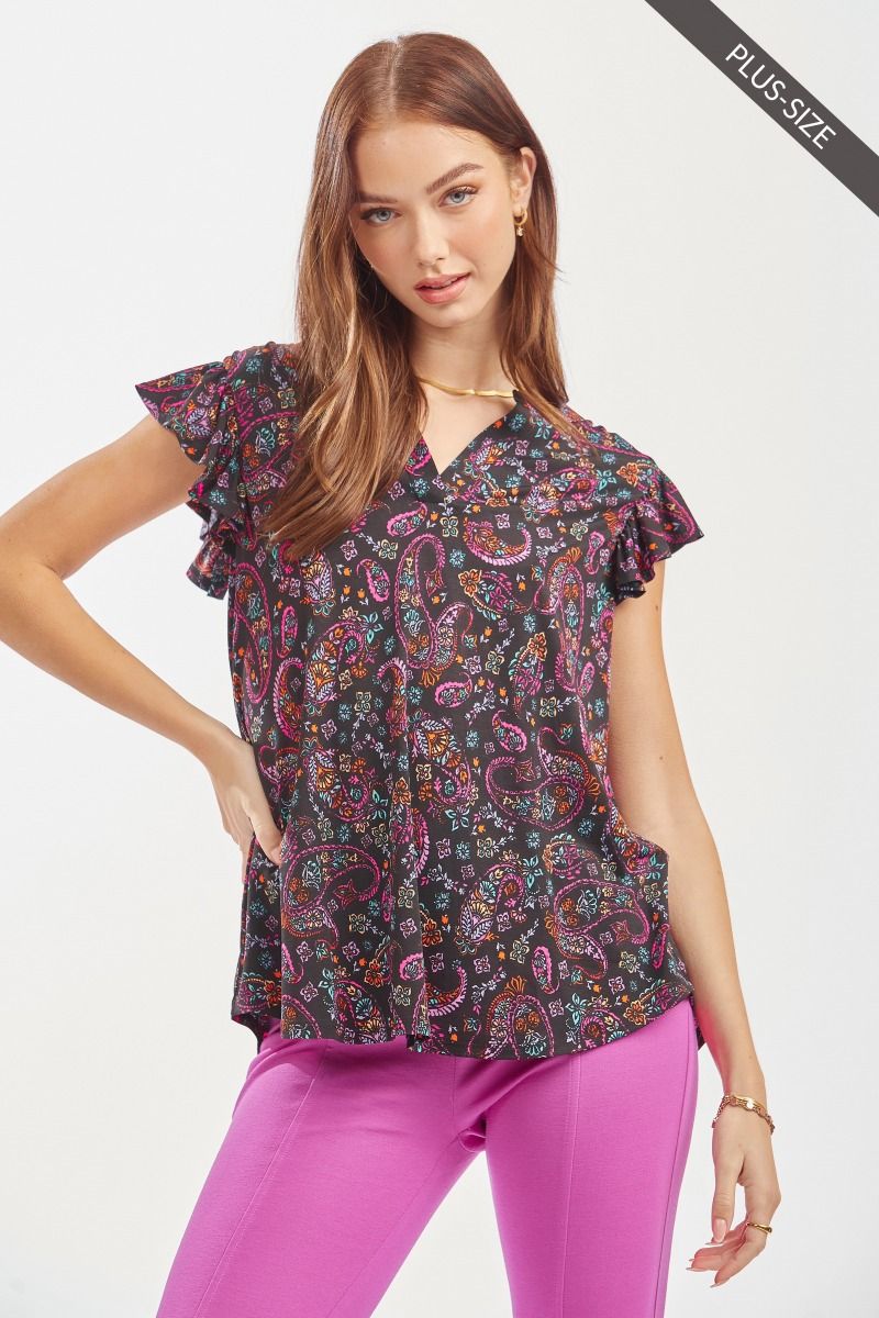 "Grant" Ruffle Cap Sleeve