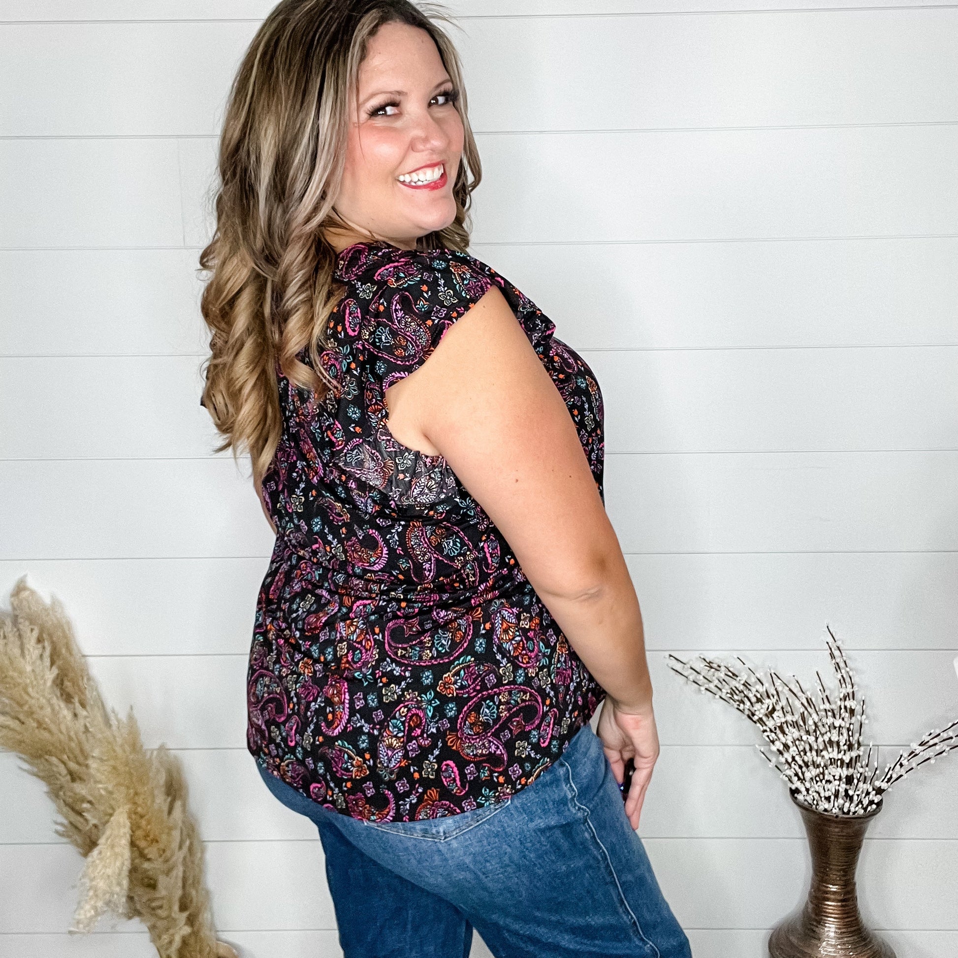 "Grant" Ruffle Cap Sleeve