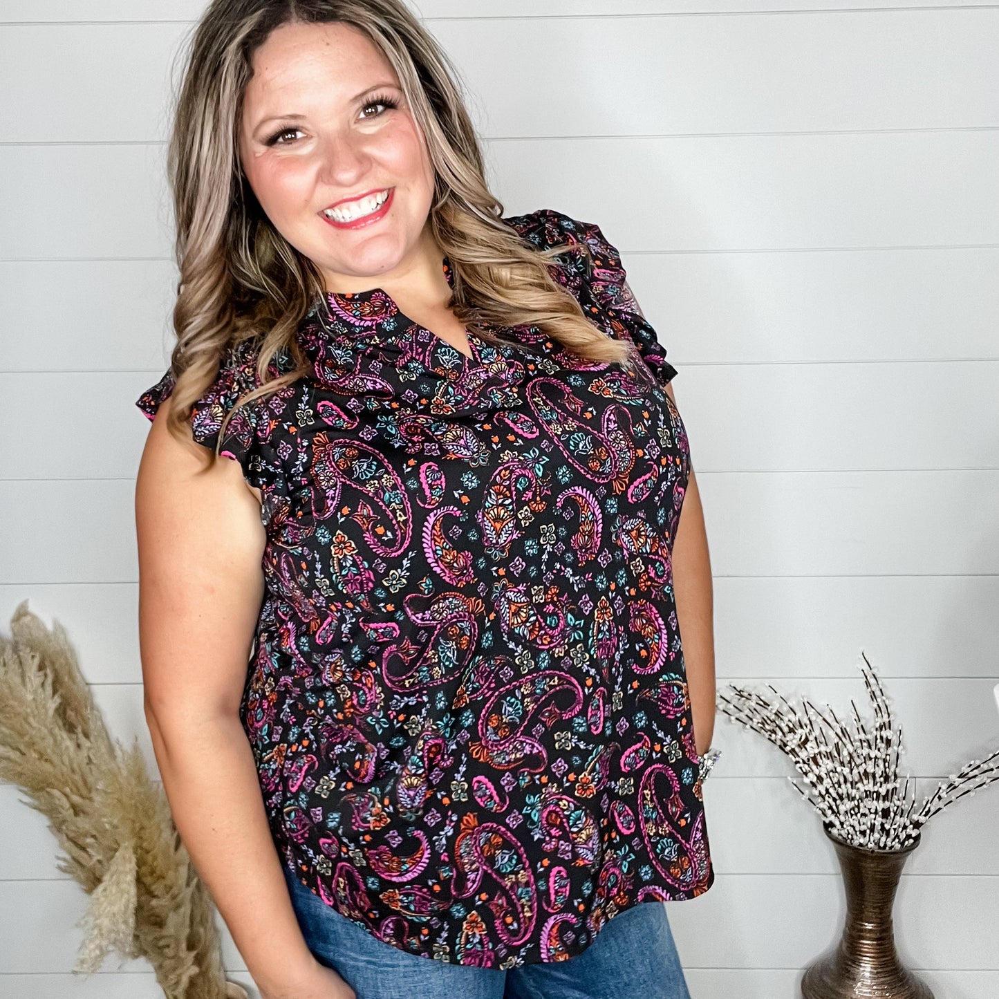 "Grant" Ruffle Cap Sleeve