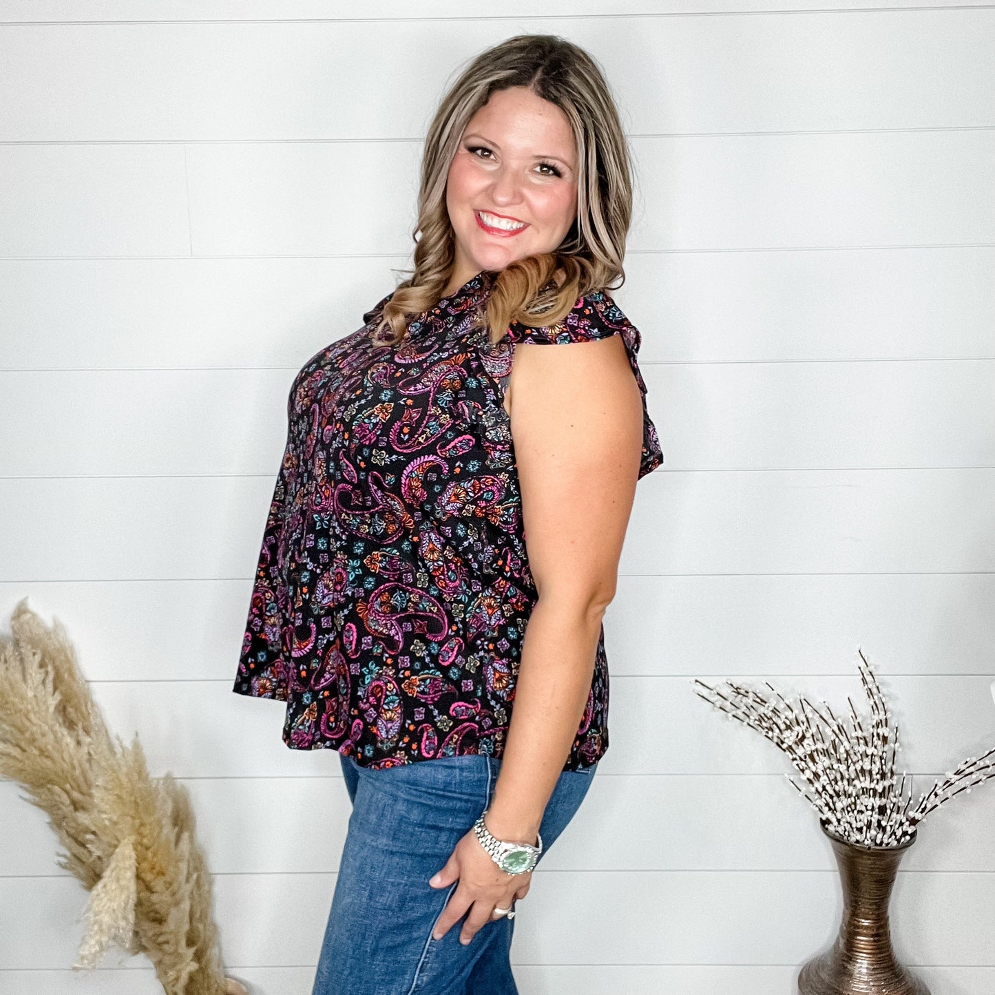 "Grant" Ruffle Cap Sleeve