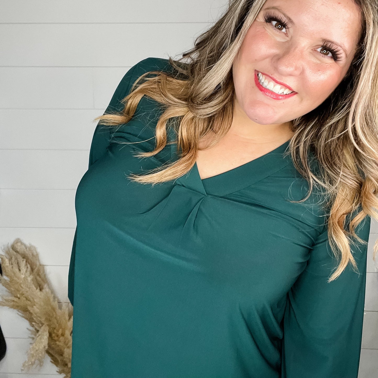 "Guardian" V Neck Balloon Long Sleeve