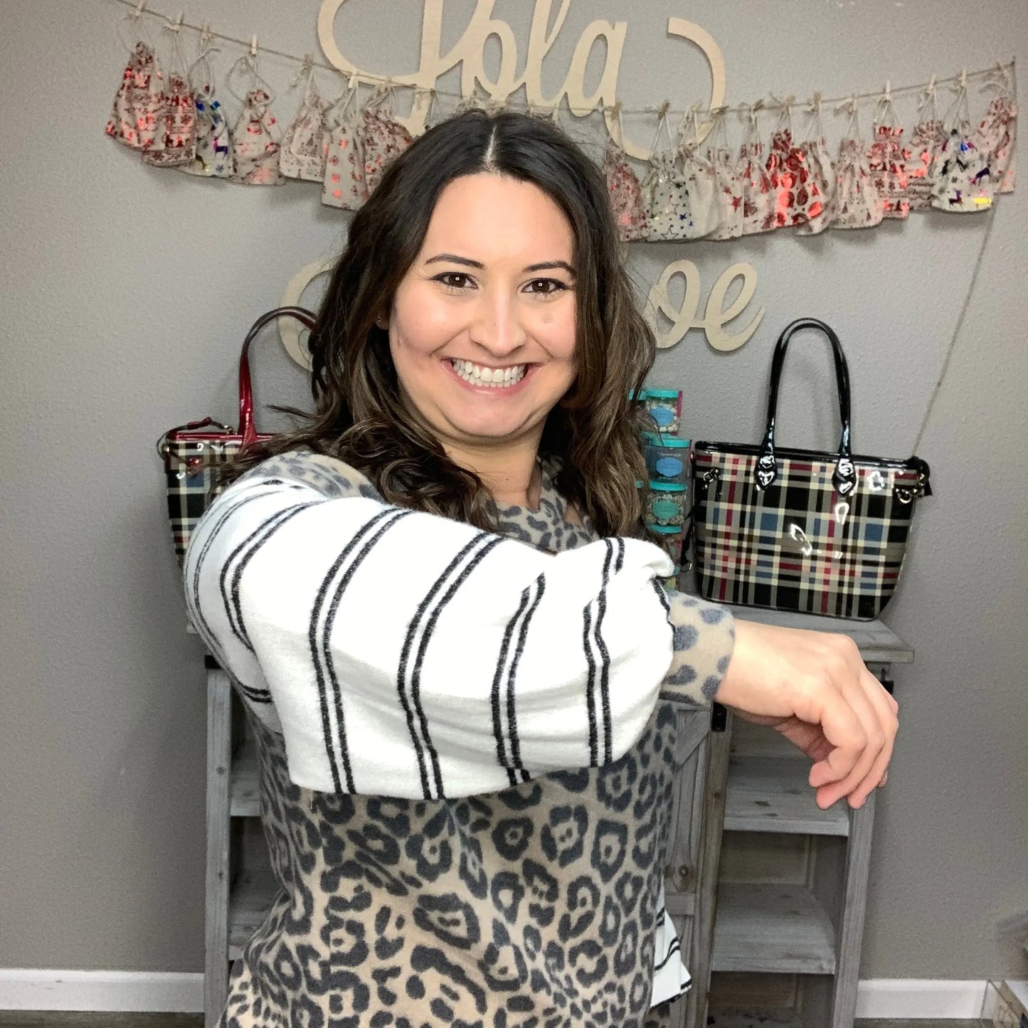 Hacci Brushed Animal Print Long Sleeve