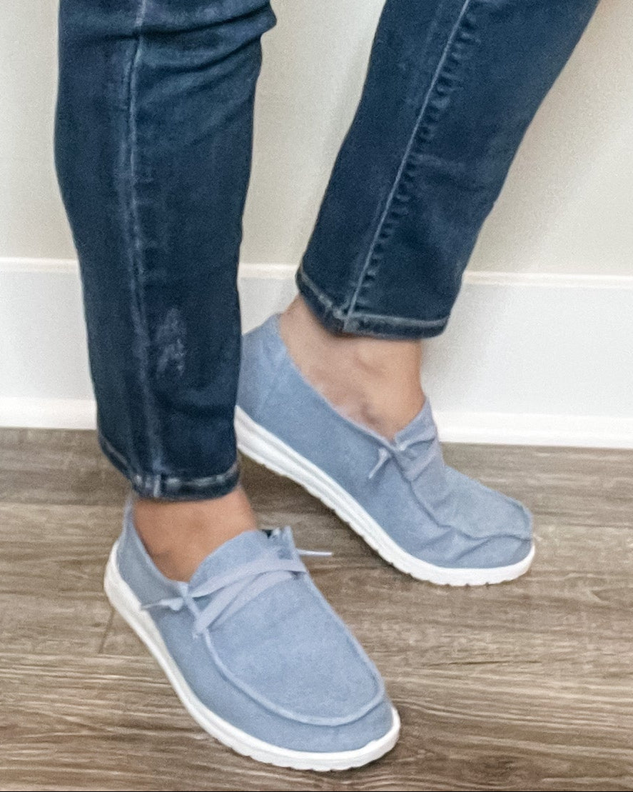 Holly By Very G Soft As Clouds Slip On (Light Blue)-Lola Monroe Boutique