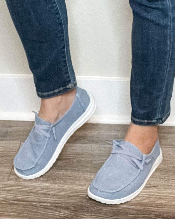 Holly By Very G Soft As Clouds Slip On (Light Blue)-Lola Monroe Boutique