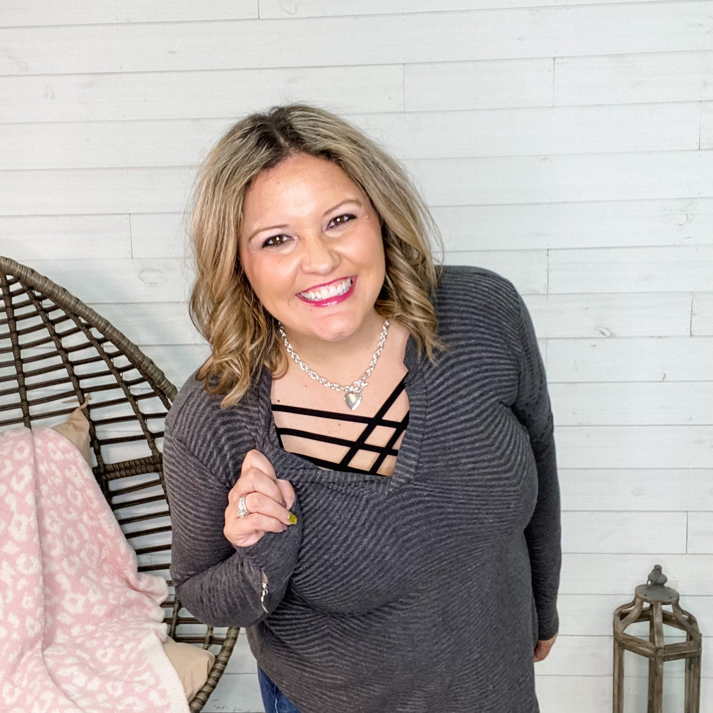 Honey Me Grey Flat Ribbed Gabby