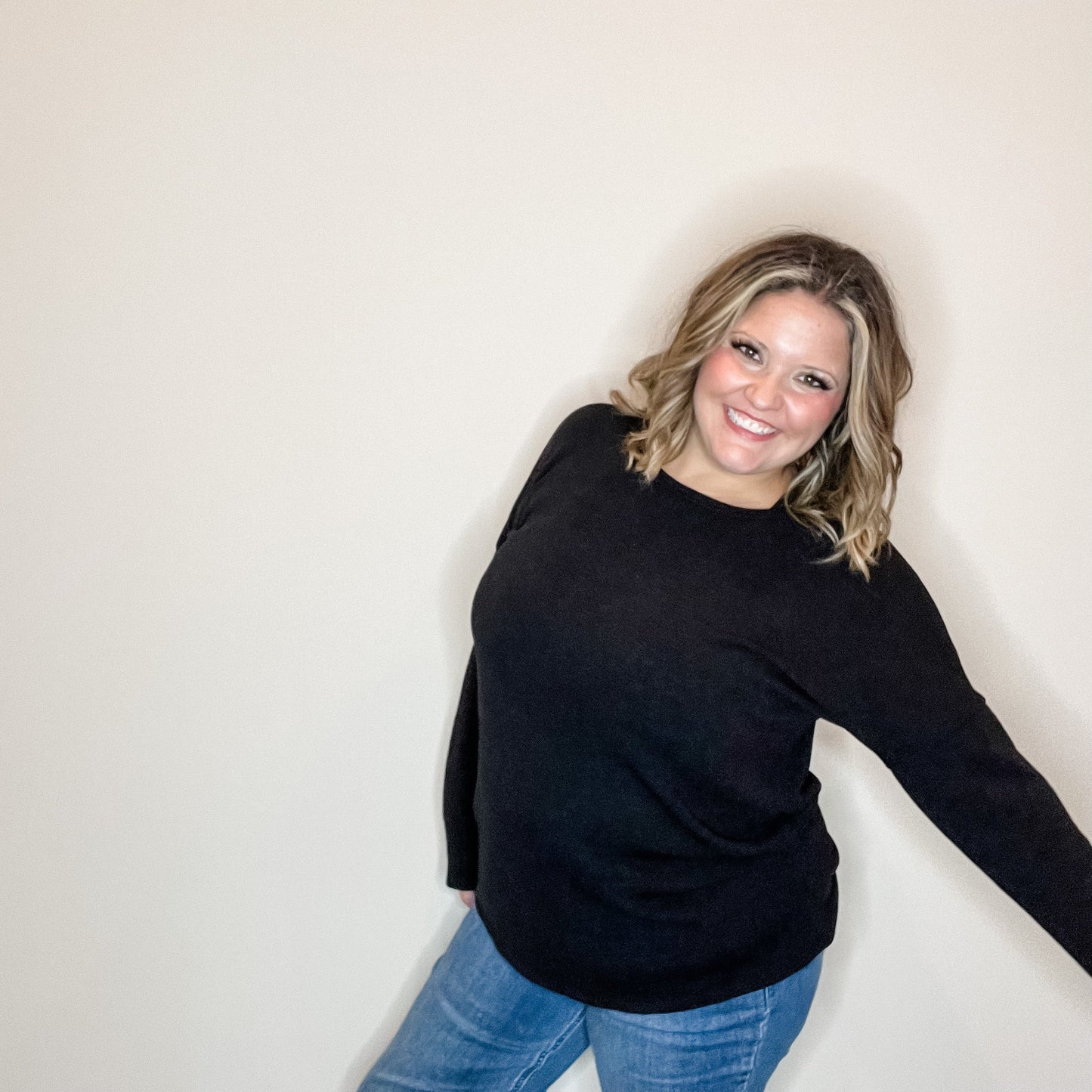 "In Every Color" Long Sleeve Round Neck (Black)