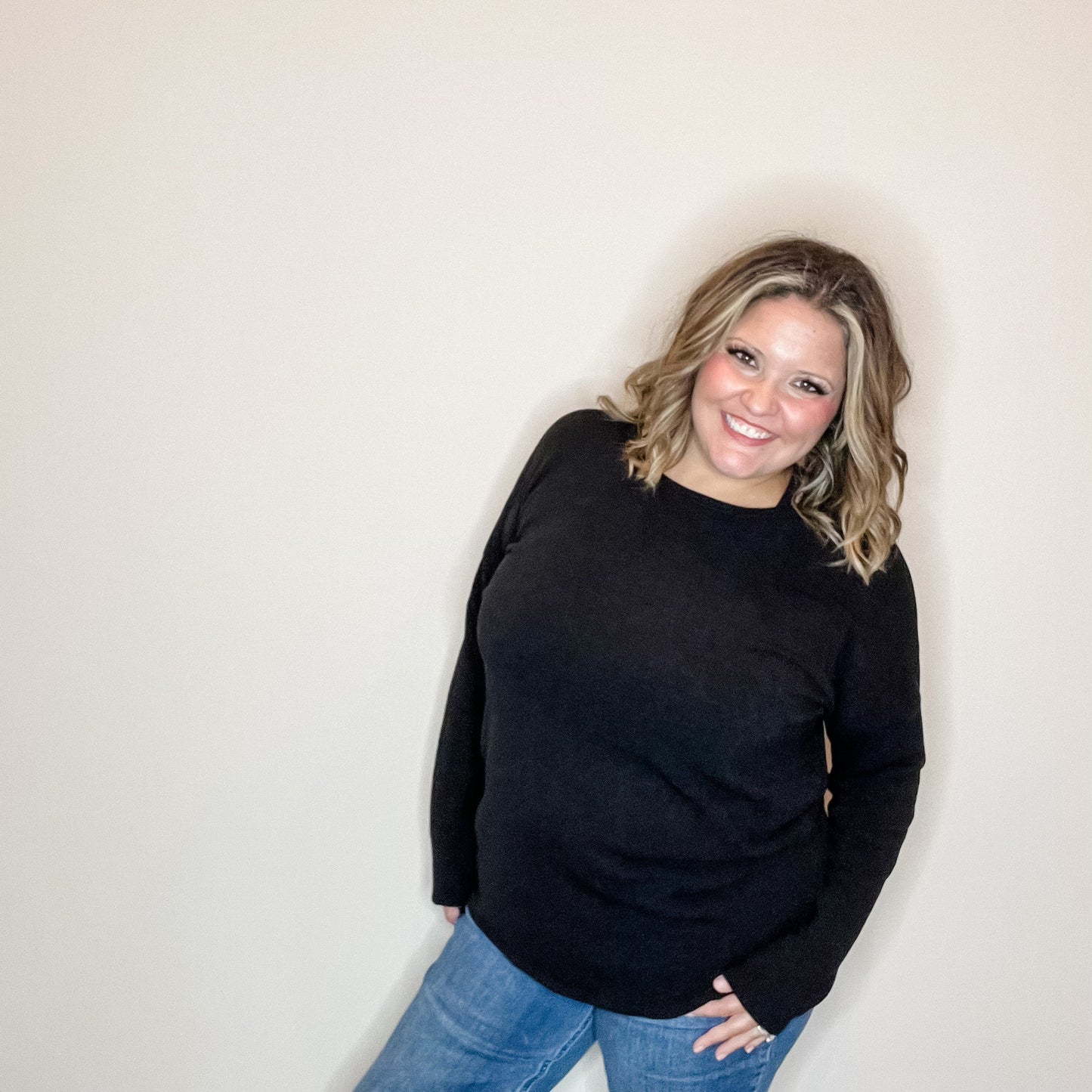 "In Every Color" Long Sleeve Round Neck (Black)