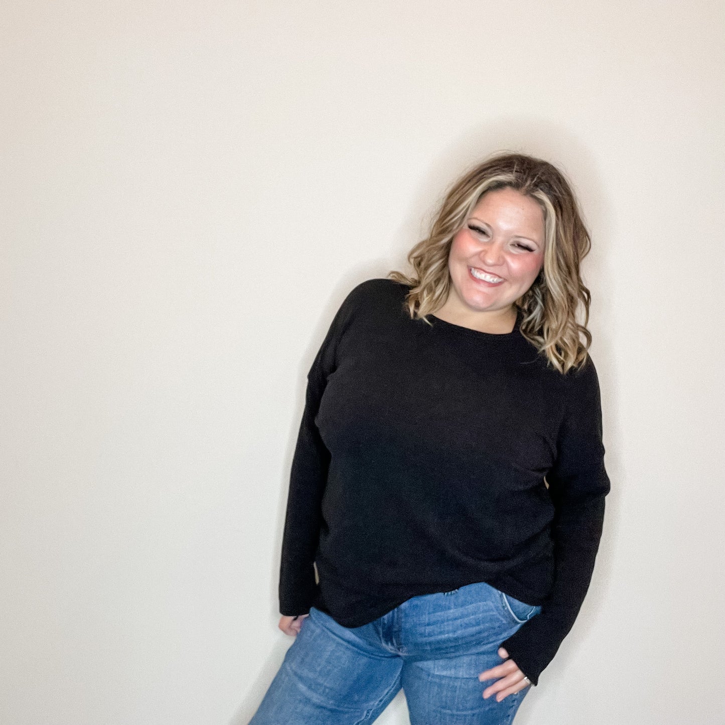 "In Every Color" Long Sleeve Round Neck (Black)