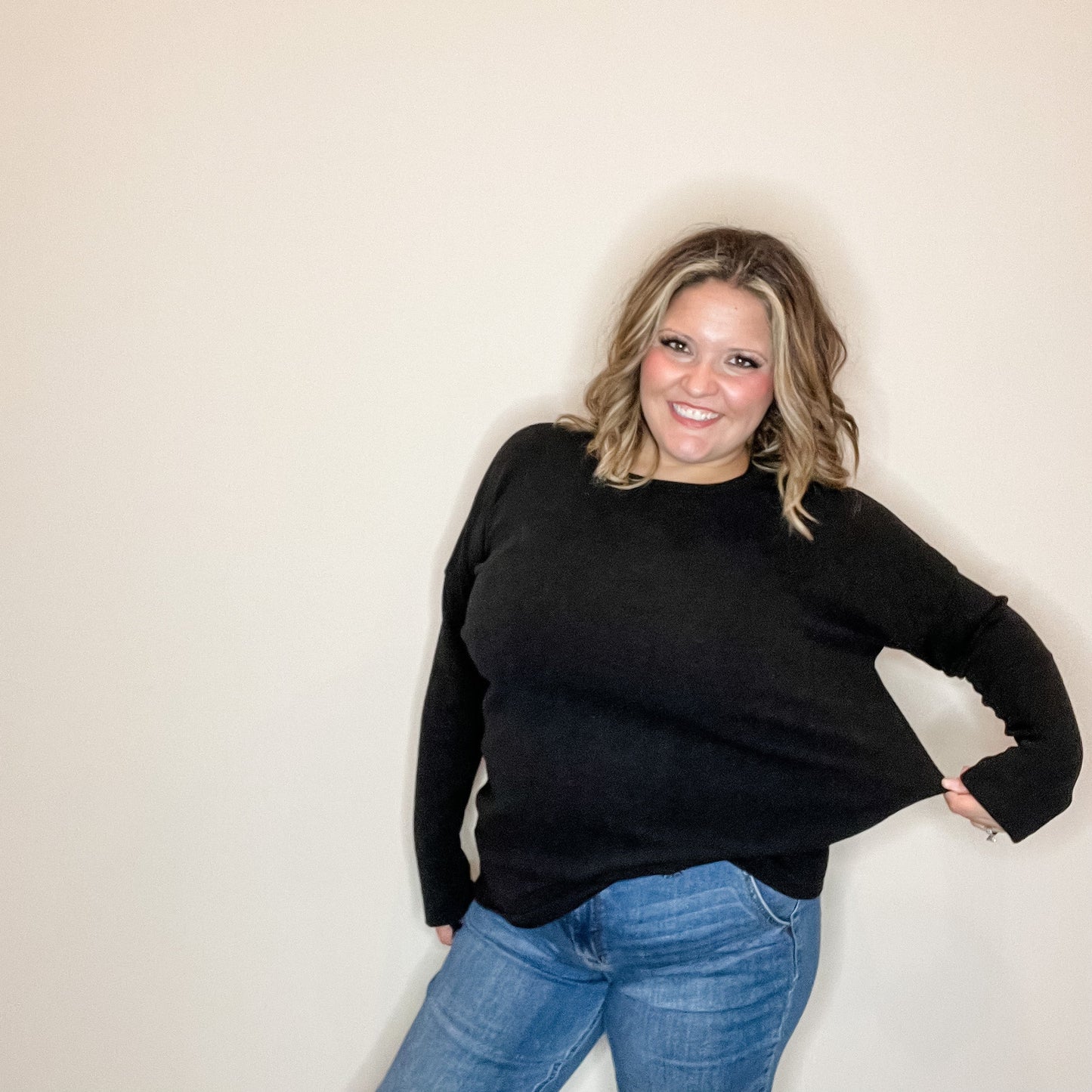 "In Every Color" Long Sleeve Round Neck (Black)