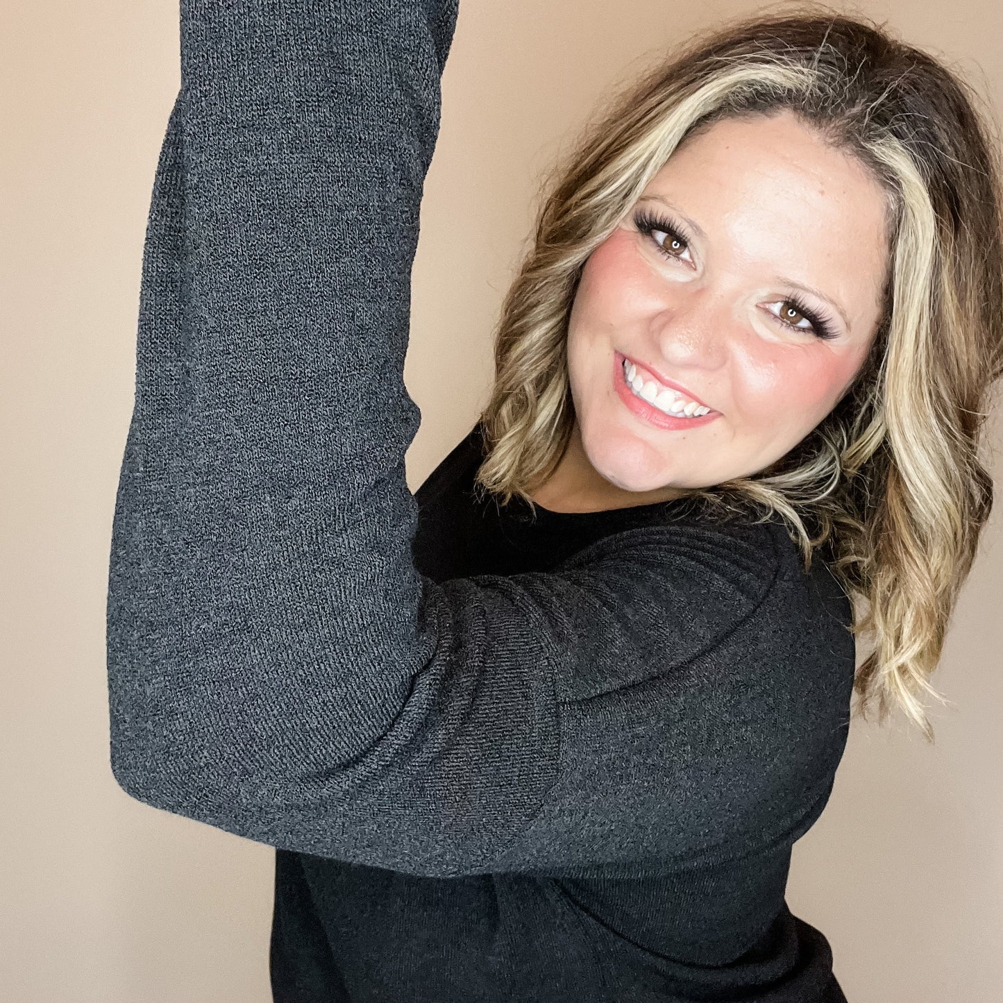 "In Every Color" Long Sleeve Round Neck (Black)