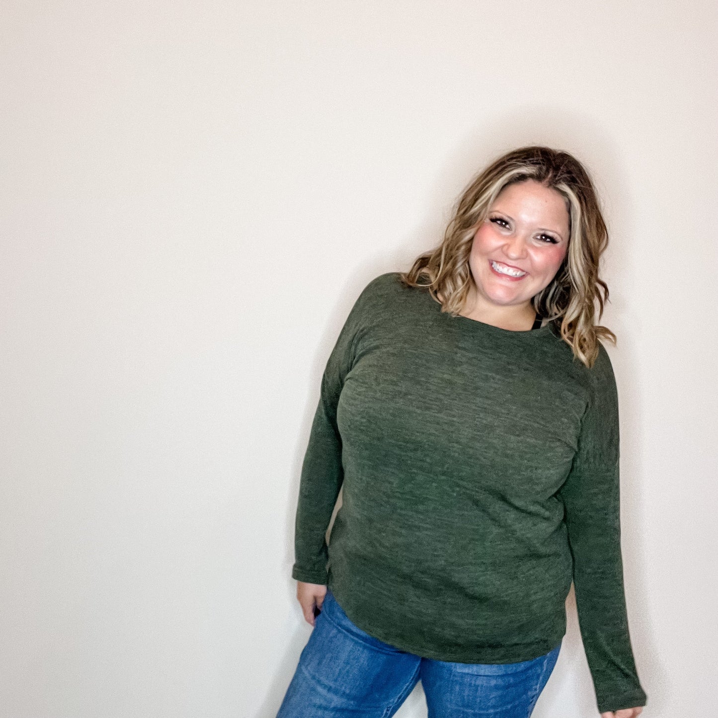 "In Every Color" Long Sleeve Round Neck (Olive)