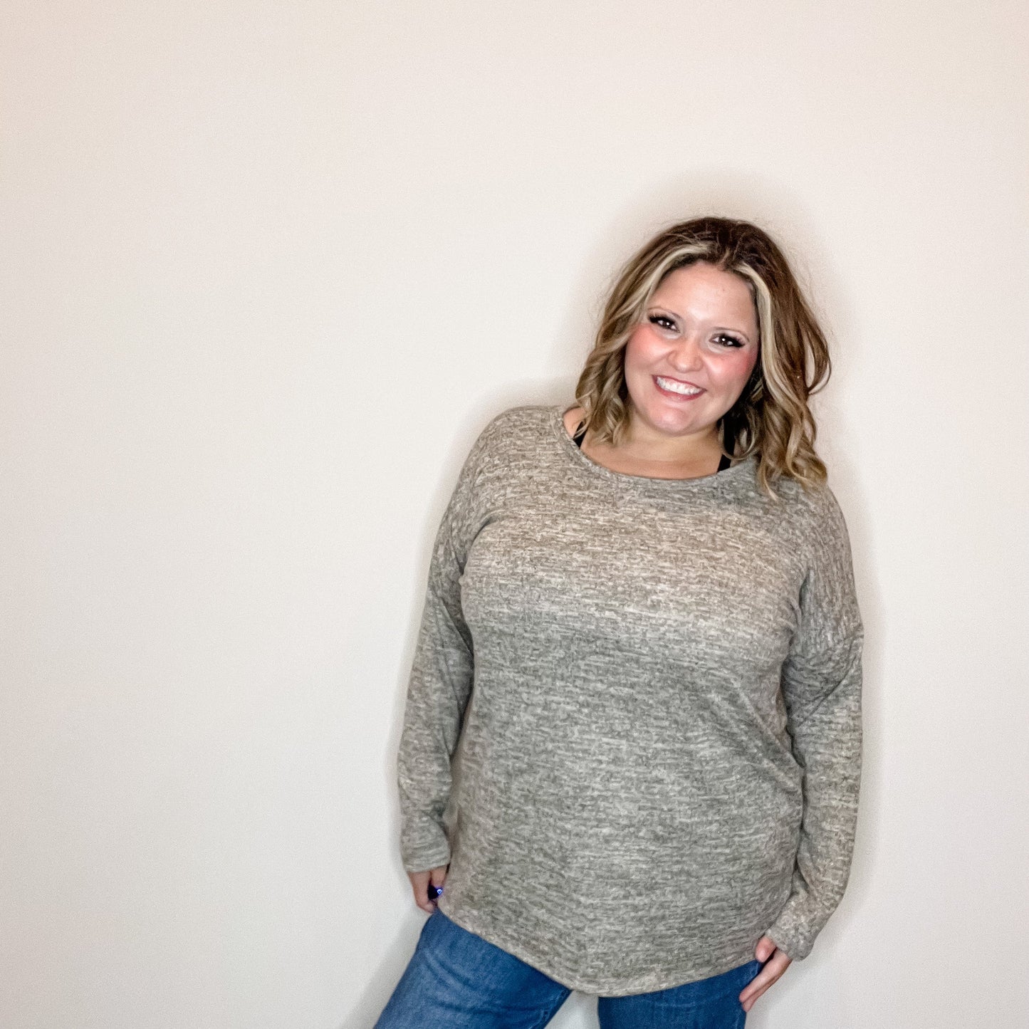 "In Every Color" Long Sleeve Round Neck (Taupe)