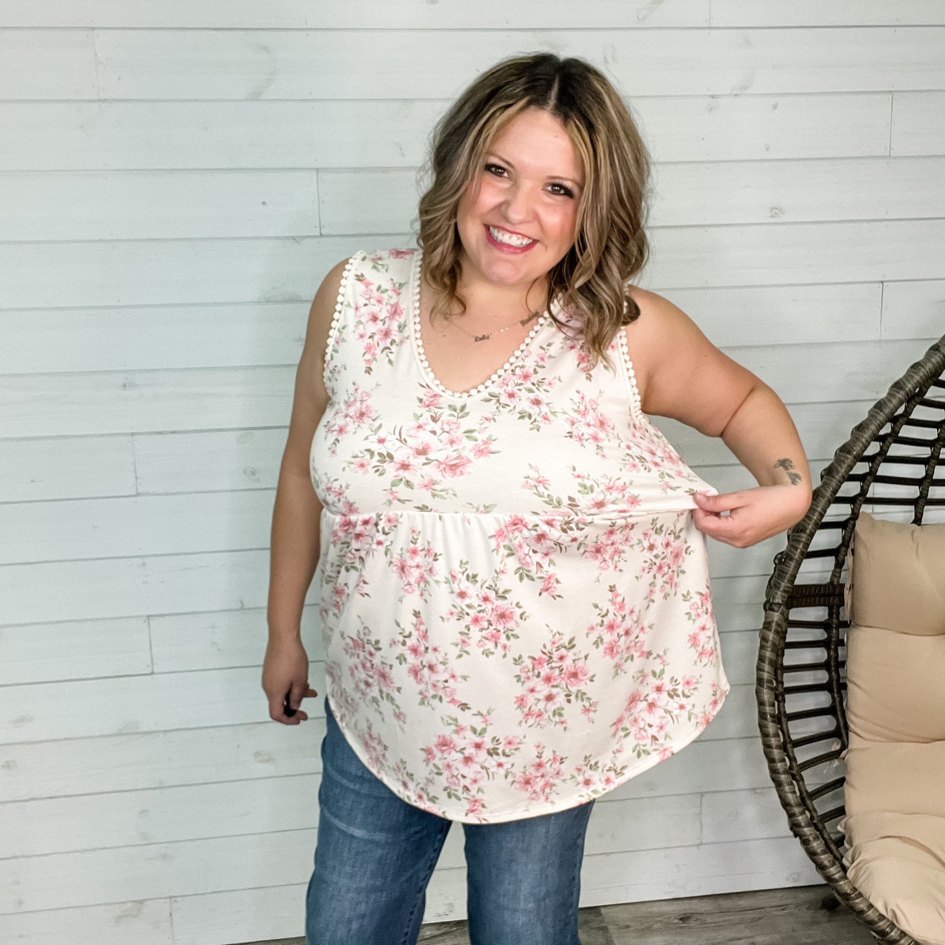 "Irma" Floral Babydoll Tank