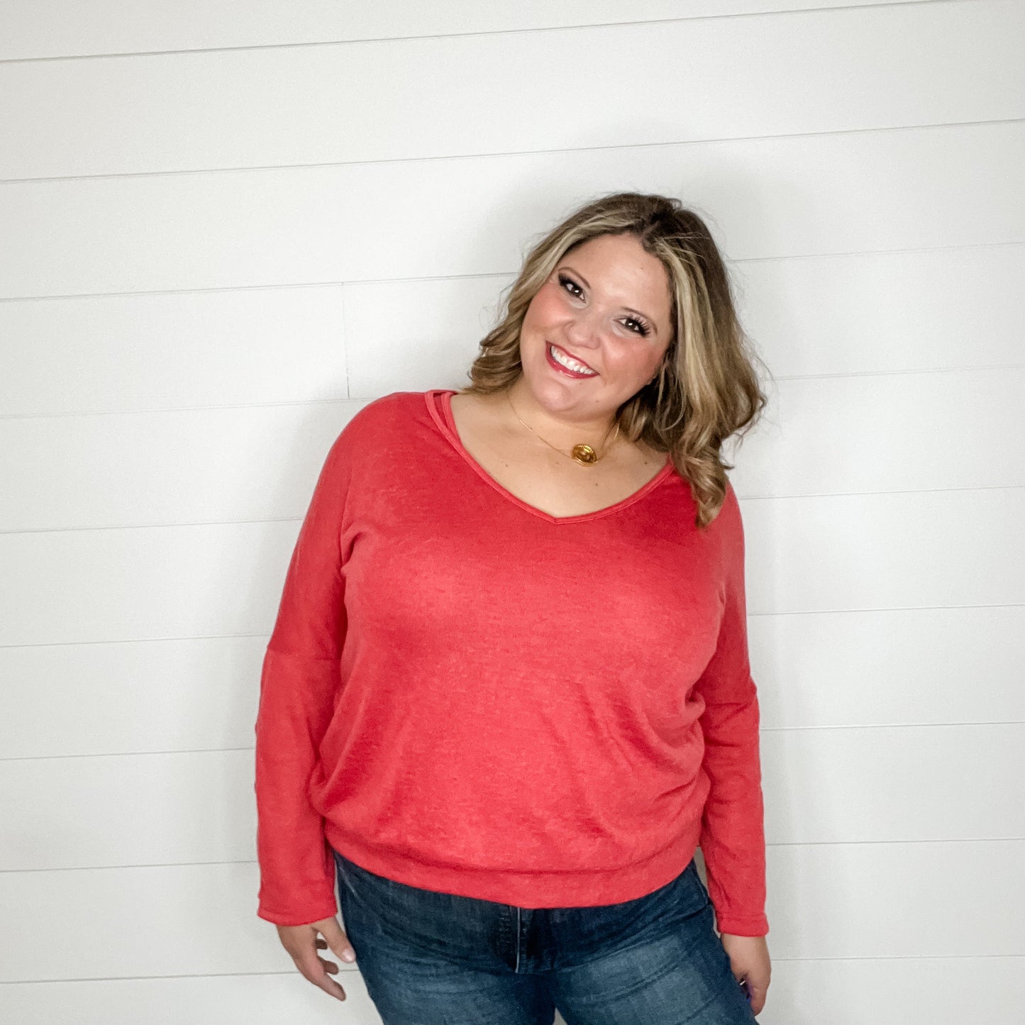 "It Takes Two" Long Sleeve with Built in Tank and Button Sleeve Detail