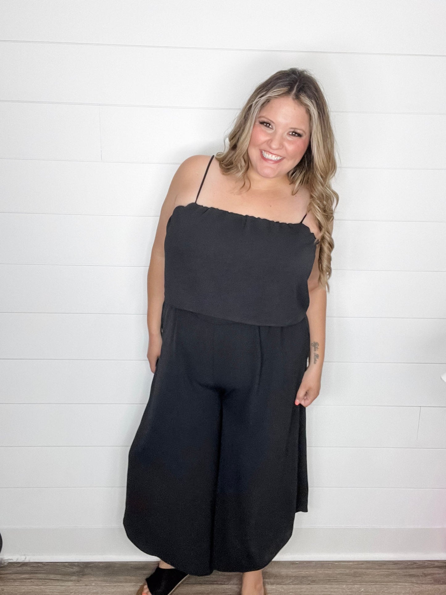 "Jaunt" Wide Leg Overall Jumpsuit