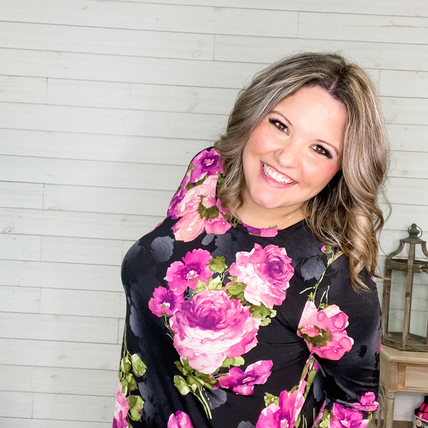 "Joyful" Floral Swing Dress with Pockets