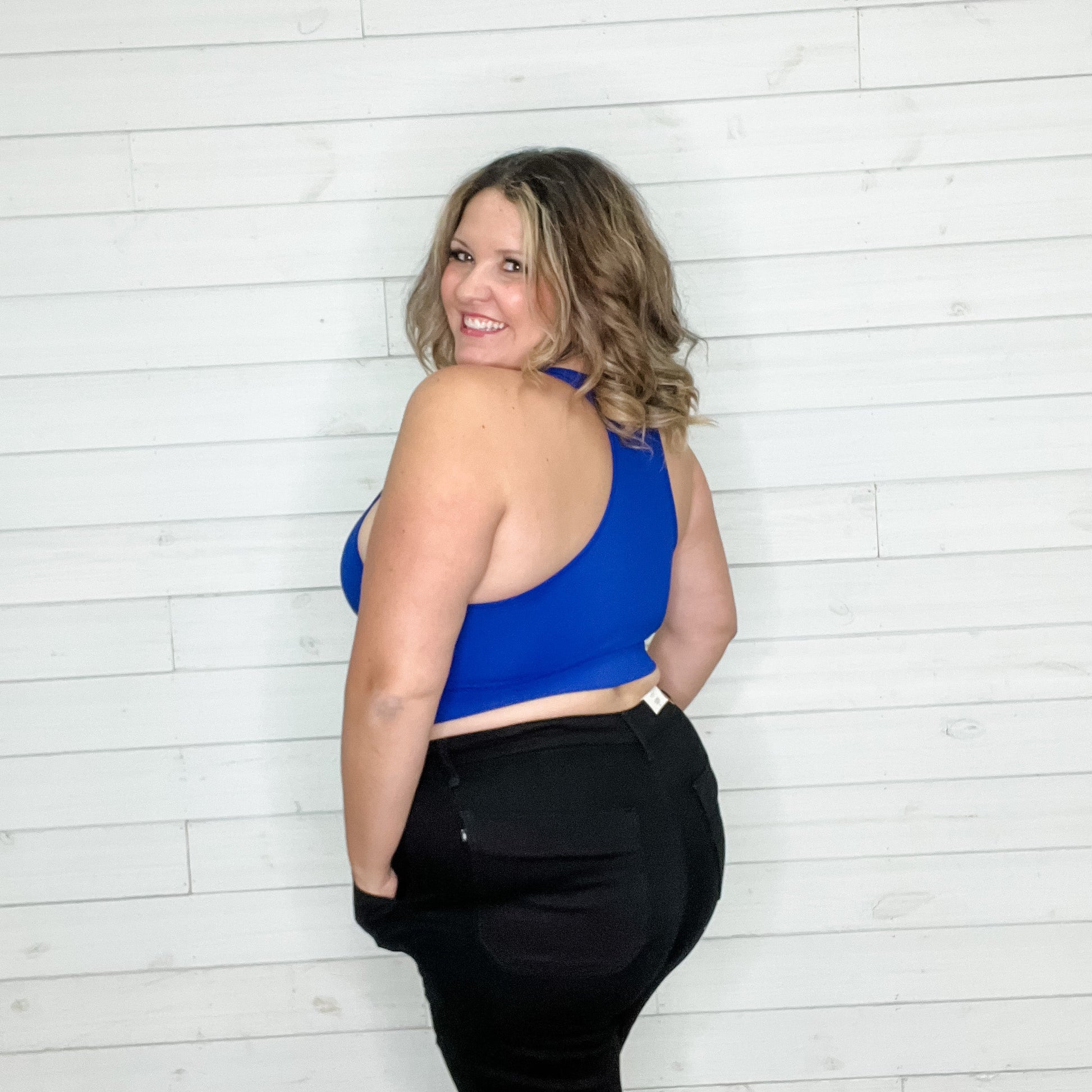 "Judd" Athleisure Cropped Racerback Tank Top (Multiple Colors)