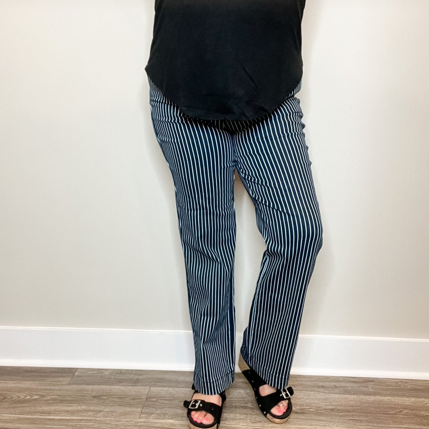 Judy Blue "All Aboard" Tummy Control Straight Leg Trouser Hem