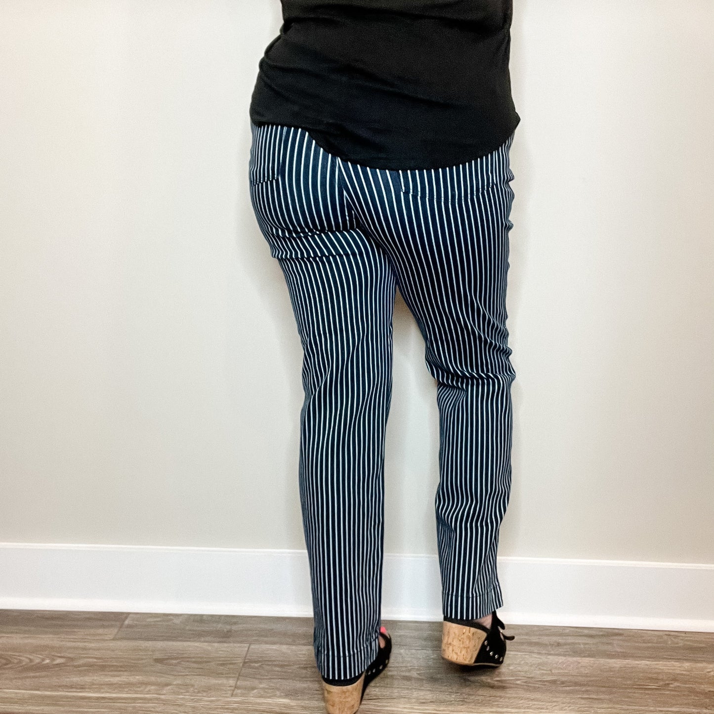 Judy Blue "All Aboard" Tummy Control Straight Leg Trouser Hem