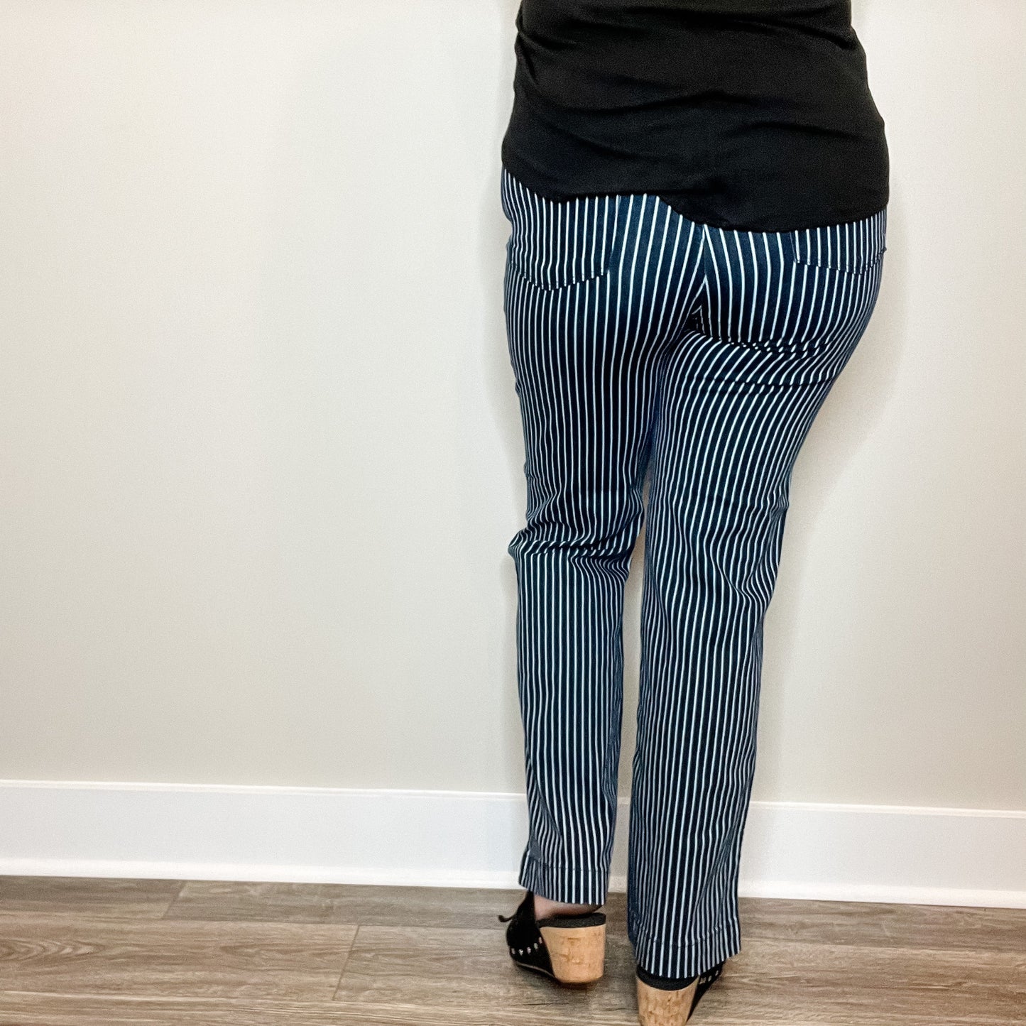 Judy Blue "All Aboard" Tummy Control Straight Leg Trouser Hem