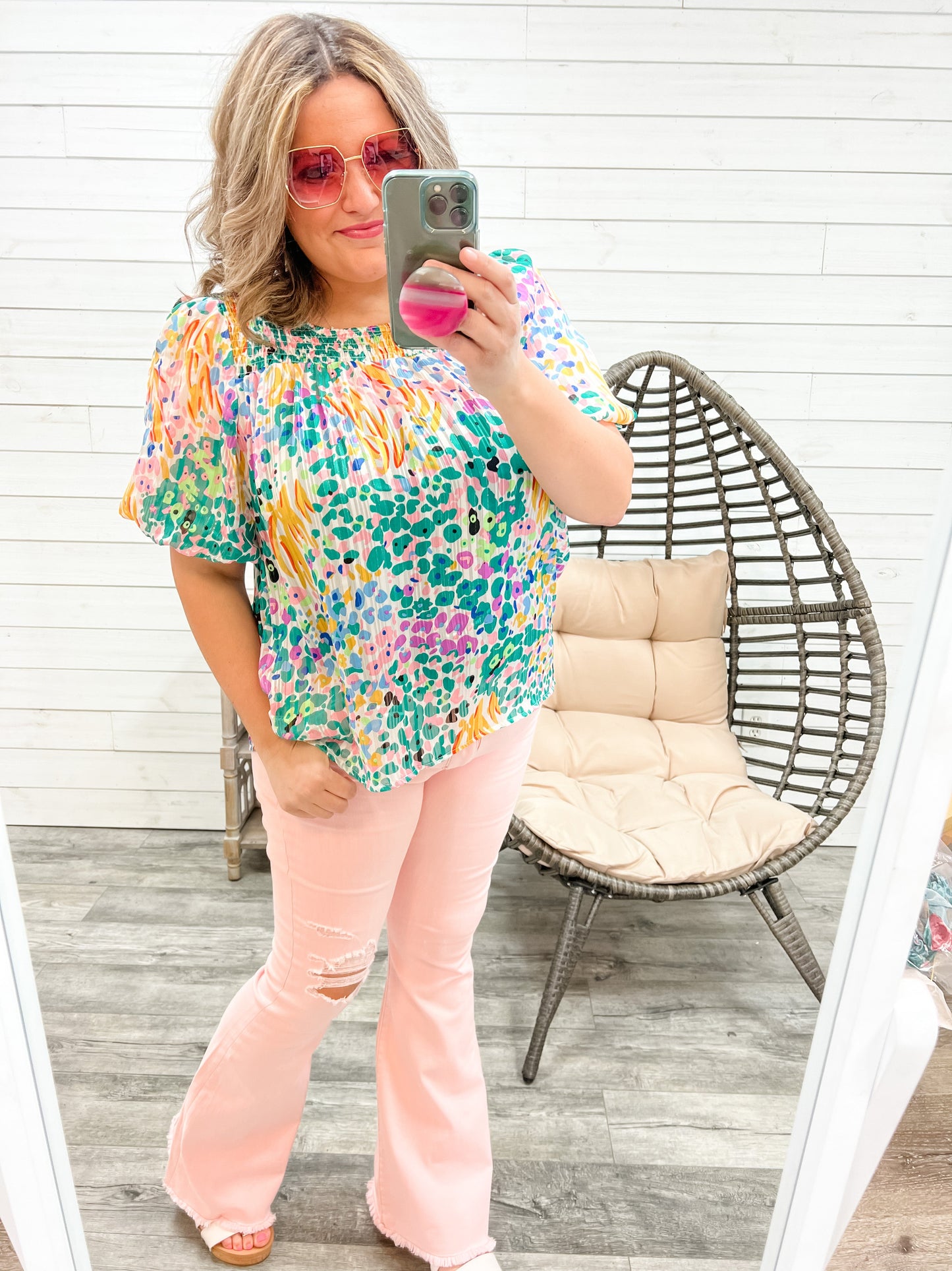 Judy Blue "Always Be My Baby" Pink Flares