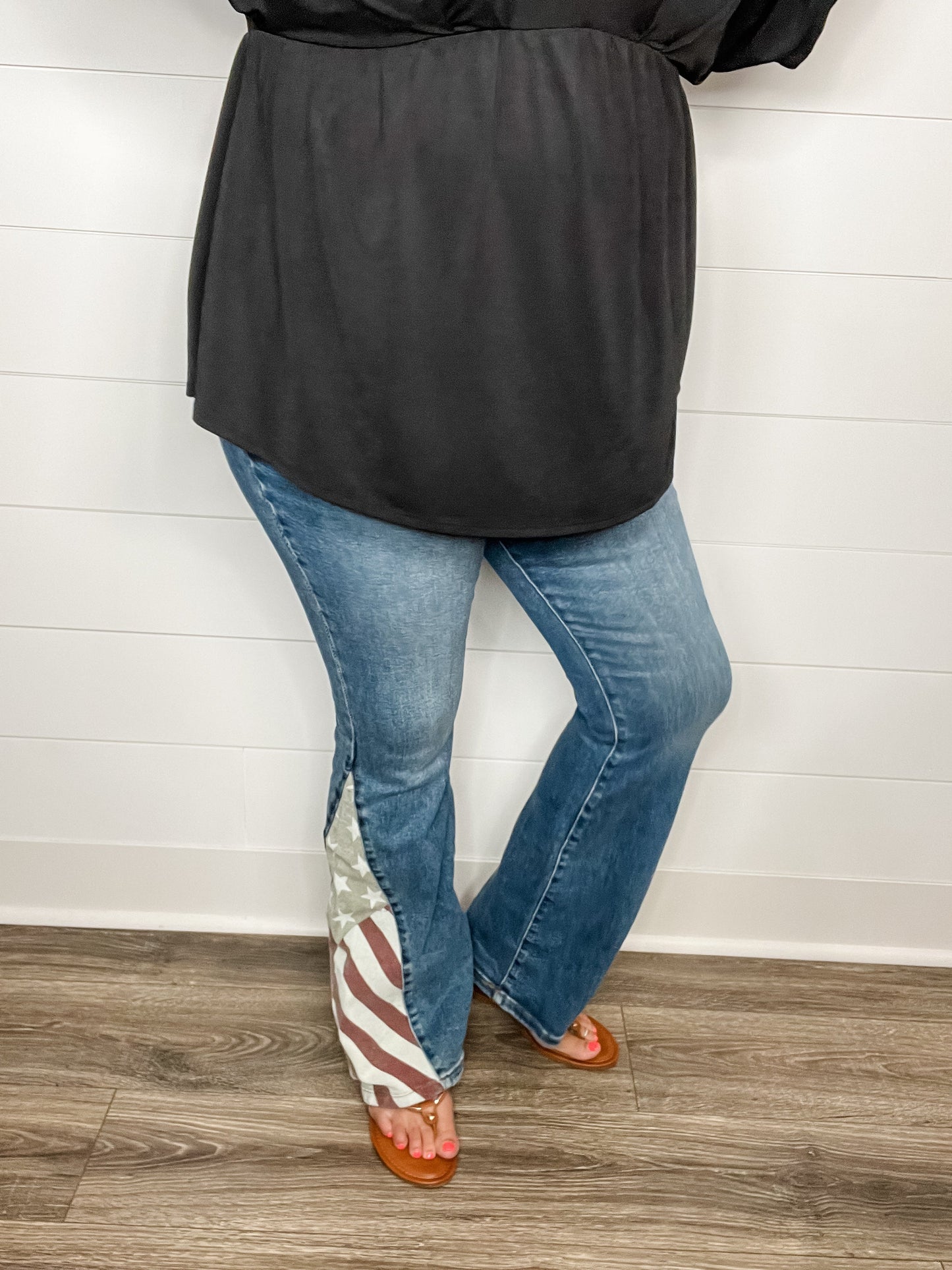 Judy Blue "American Woman" Stars and Stripes Flares