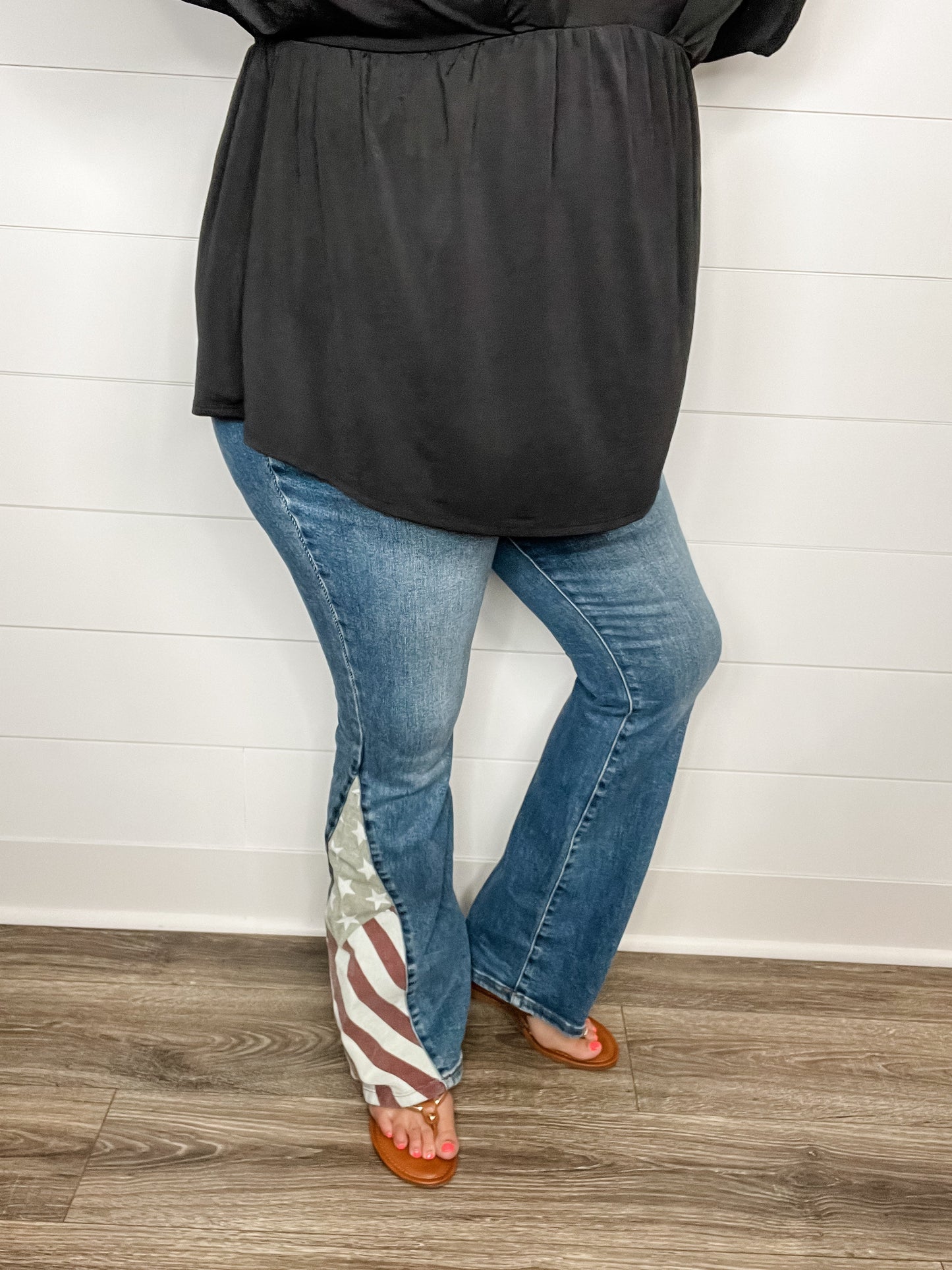 Judy Blue "American Woman" Stars and Stripes Flares