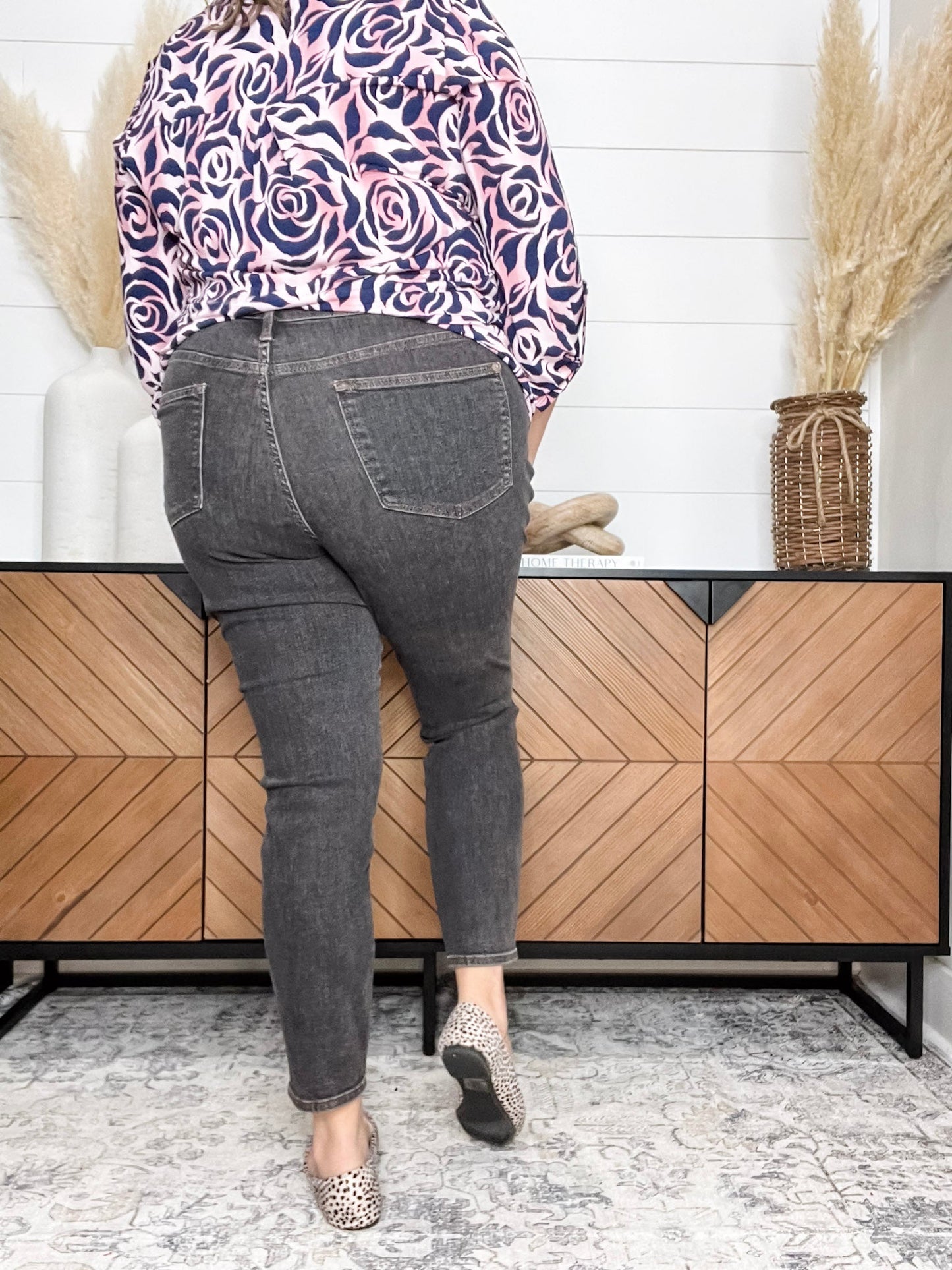 Judy Blue "Ashes to Ashes" Tummy Control Slim Fit Jeans-Lola Monroe Boutique