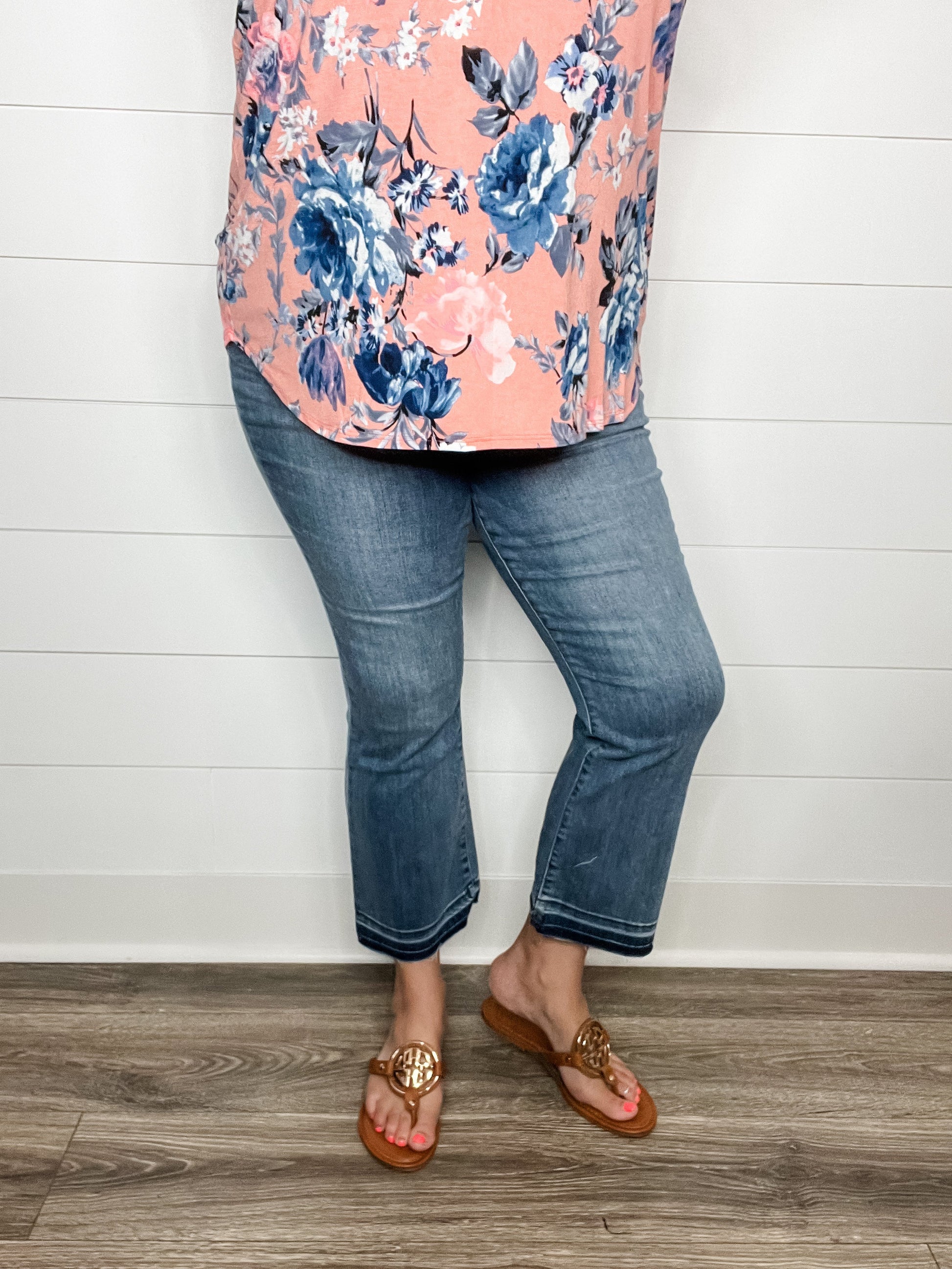 Judy Blue "Bad Boy" Crop Release Hem Bootcut jeans