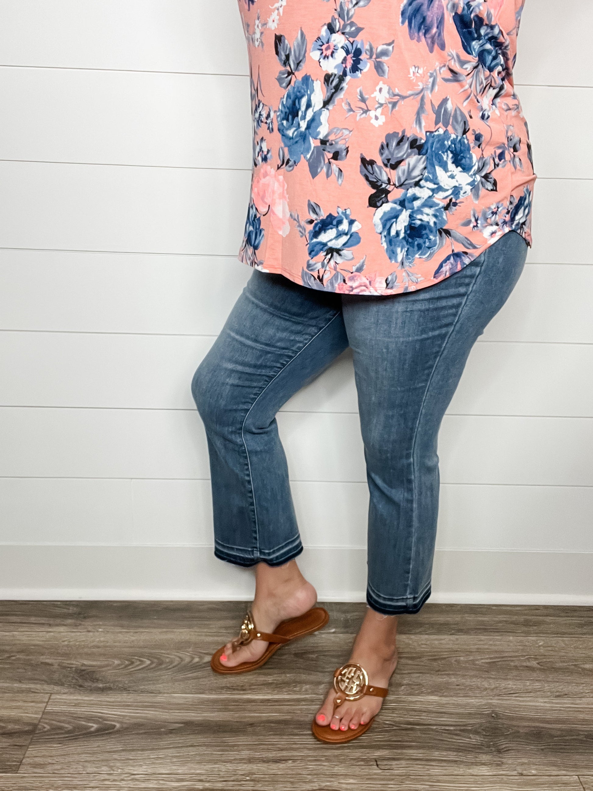 Judy Blue "Bad Boy" Crop Release Hem Bootcut jeans