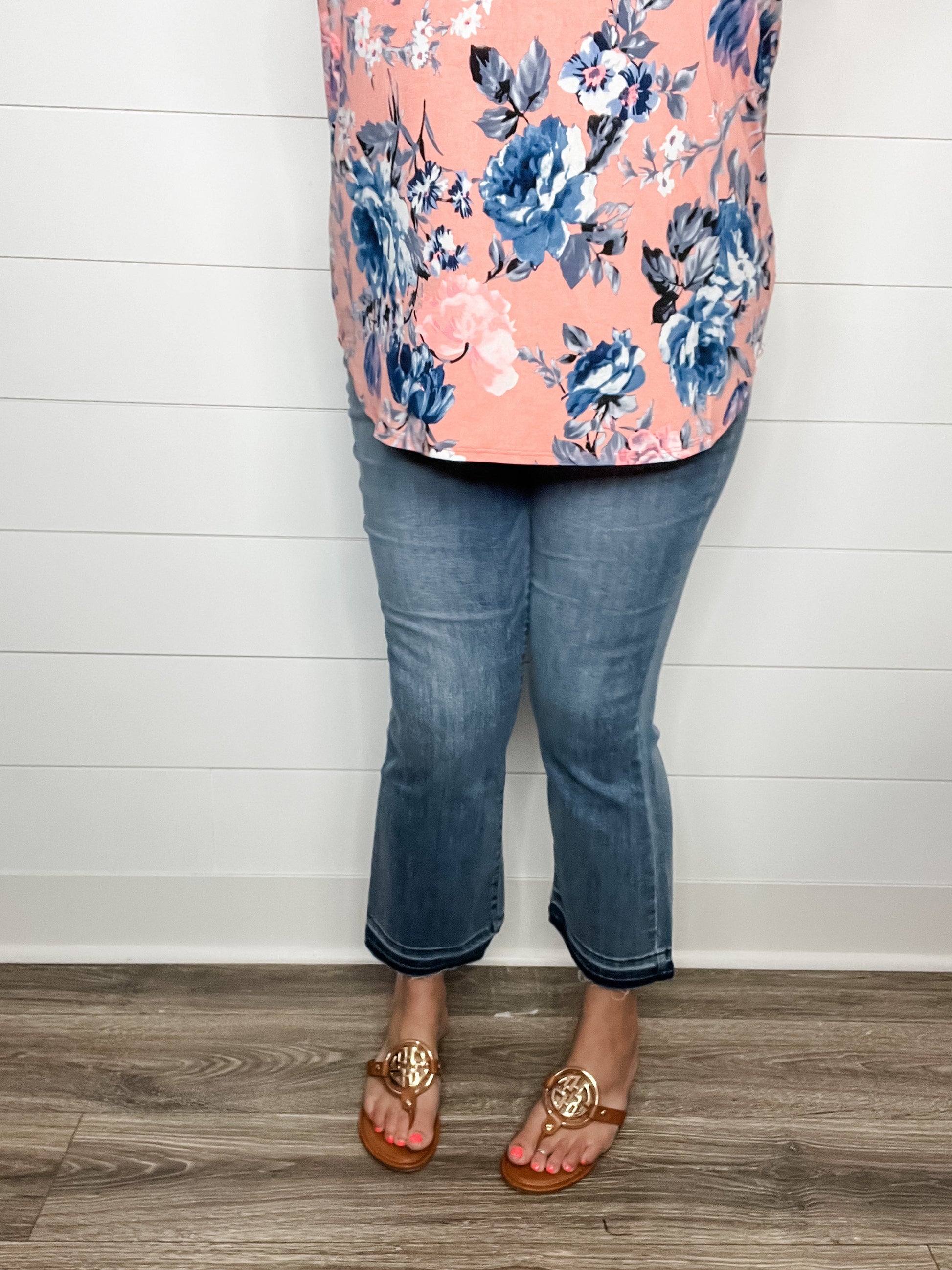 Judy Blue "Bad Boy" Crop Release Hem Bootcut jeans
