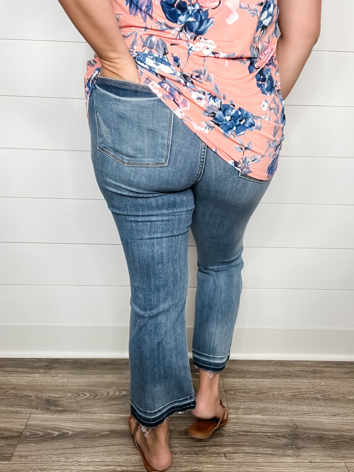 Judy Blue "Bad Boy" Crop Release Hem Bootcut jeans
