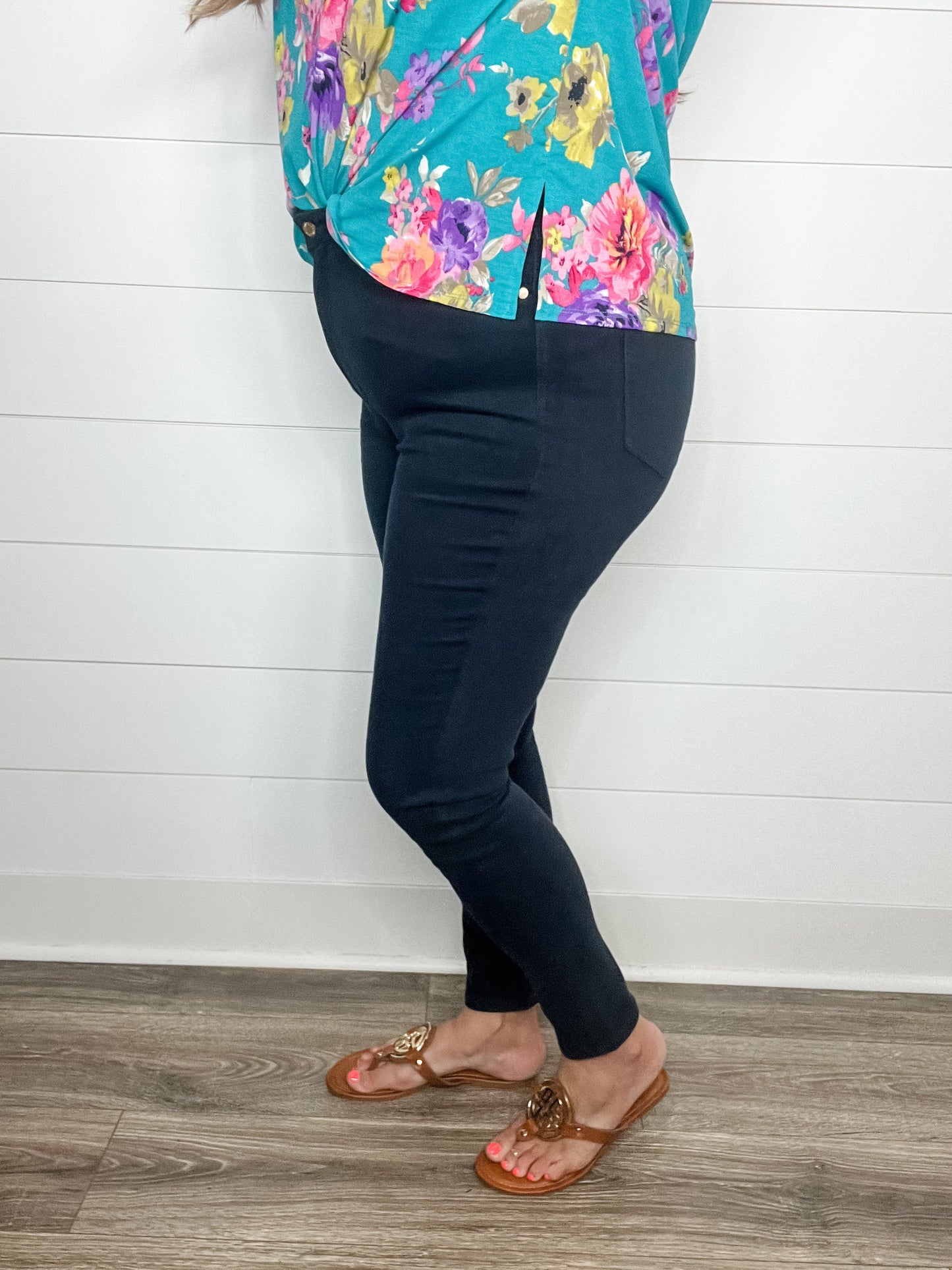 Judy Blue "Blue Water" Navy Tummy Control Skinny Jeans