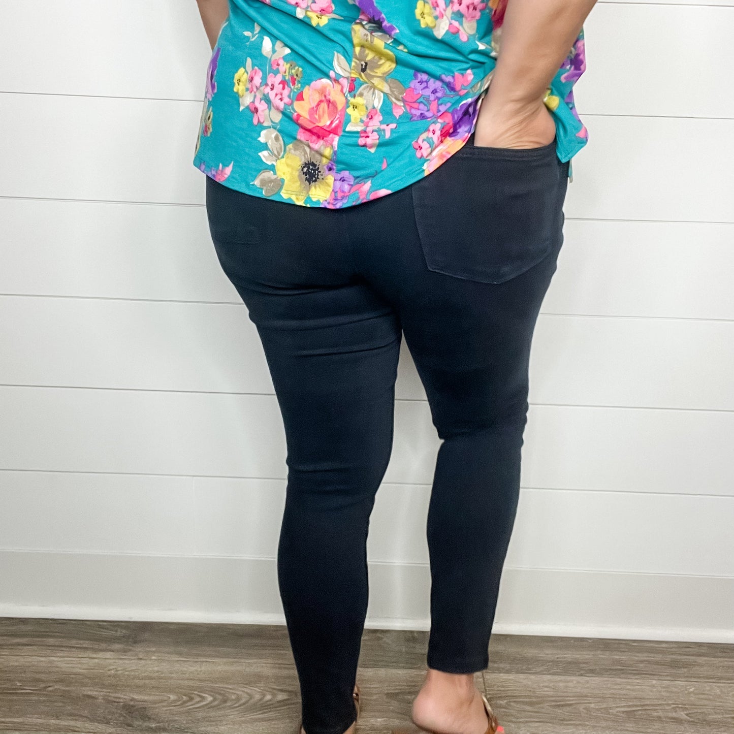 Judy Blue "Blue Water" Navy Tummy Control Skinny Jeans