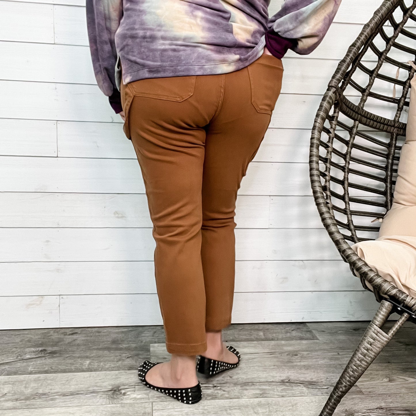 Judy Blue Brown Slim Fit Utility Jeans
